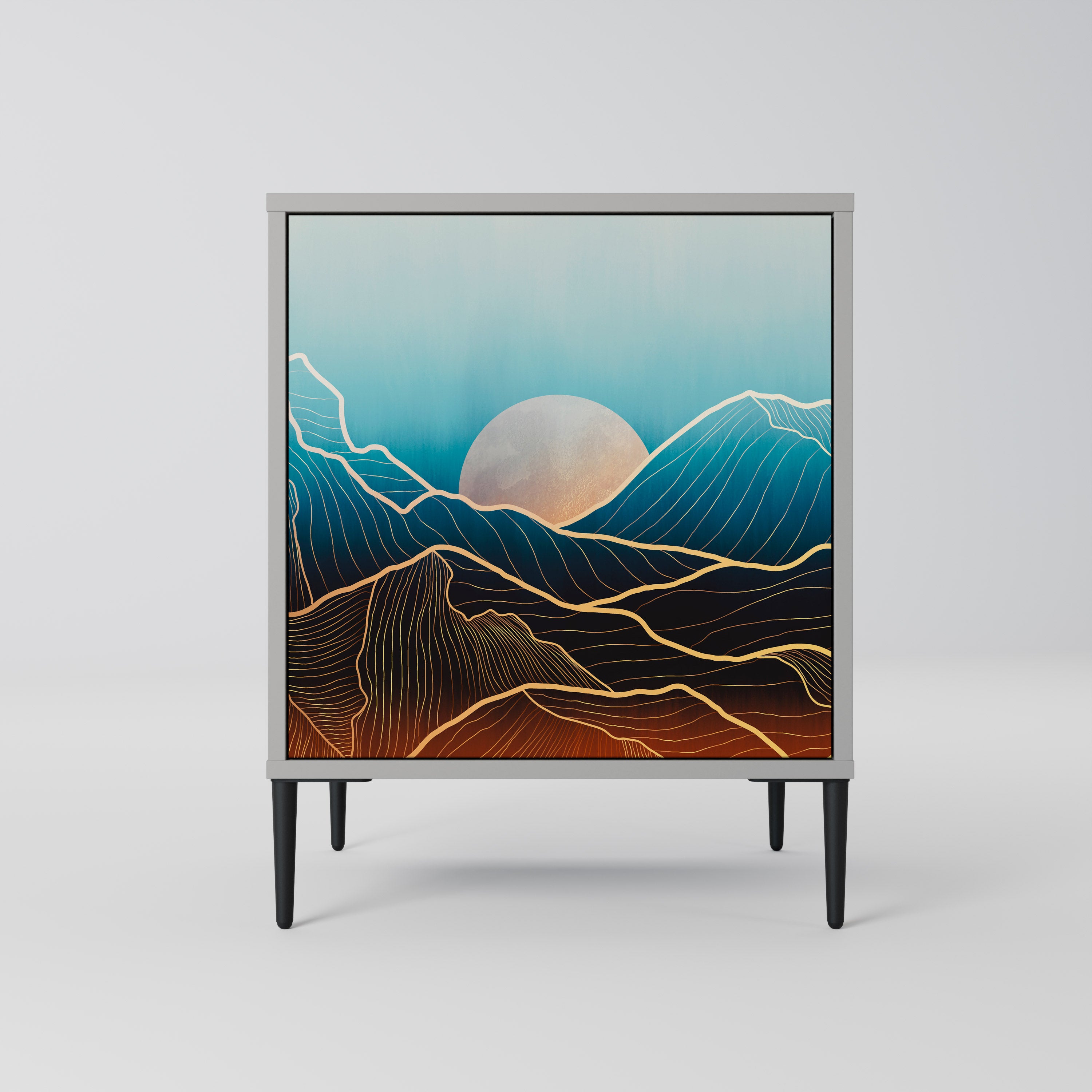 LUNAR SECRETS Sideboard mit 1 Tür in Grau