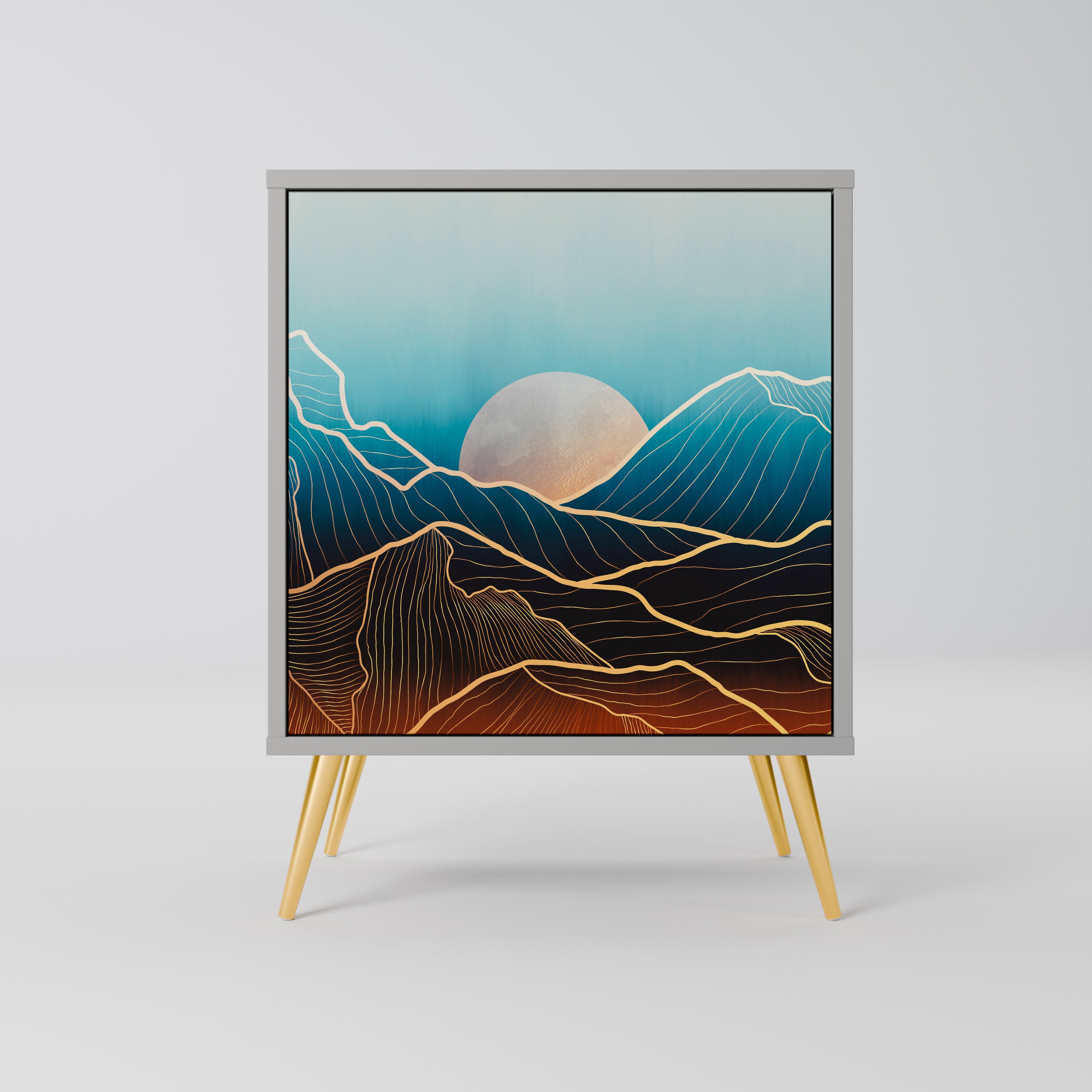 LUNAR SECRETS Sideboard mit 1 Tür in Grau