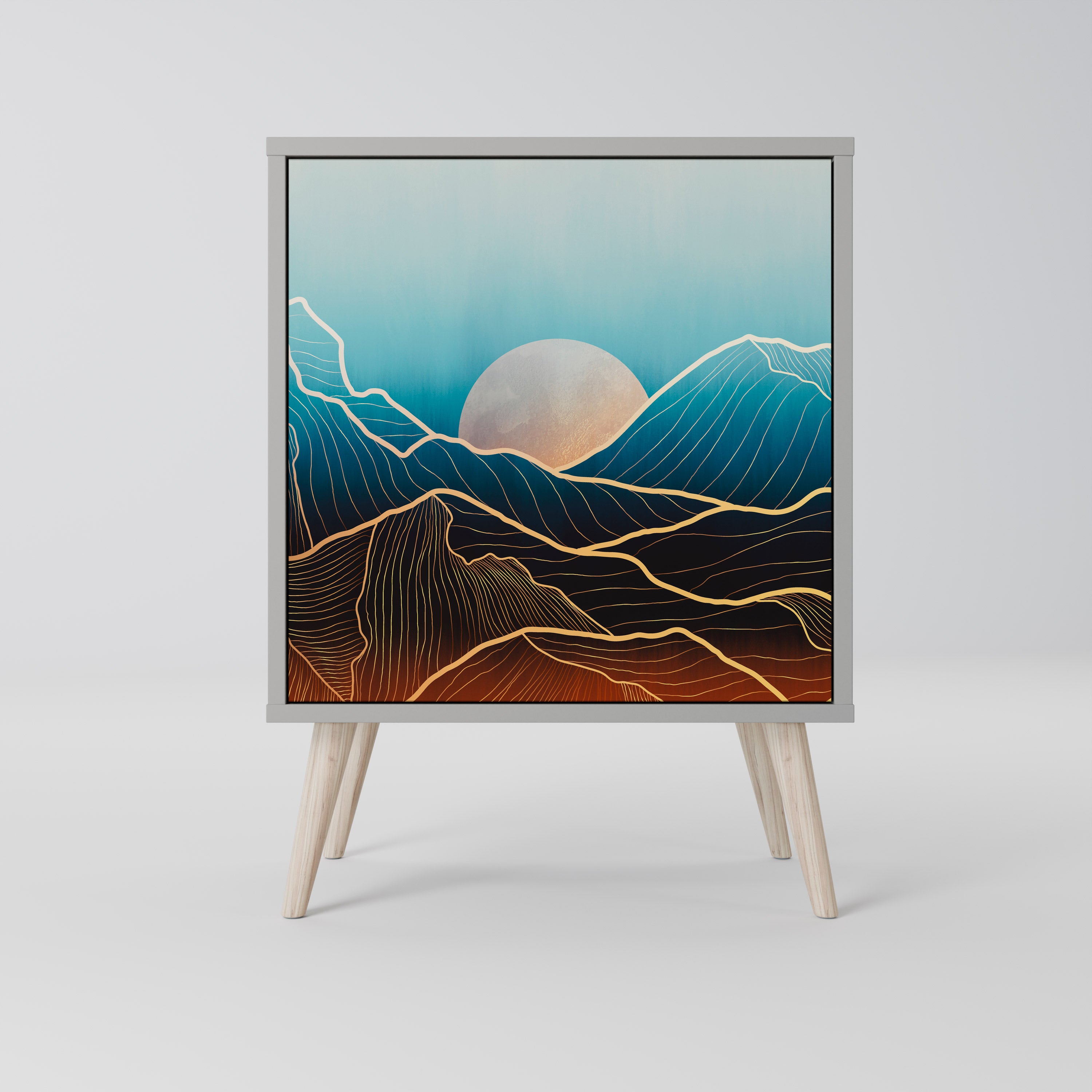 LUNAR SECRETS Sideboard mit 1 Tür in Grau