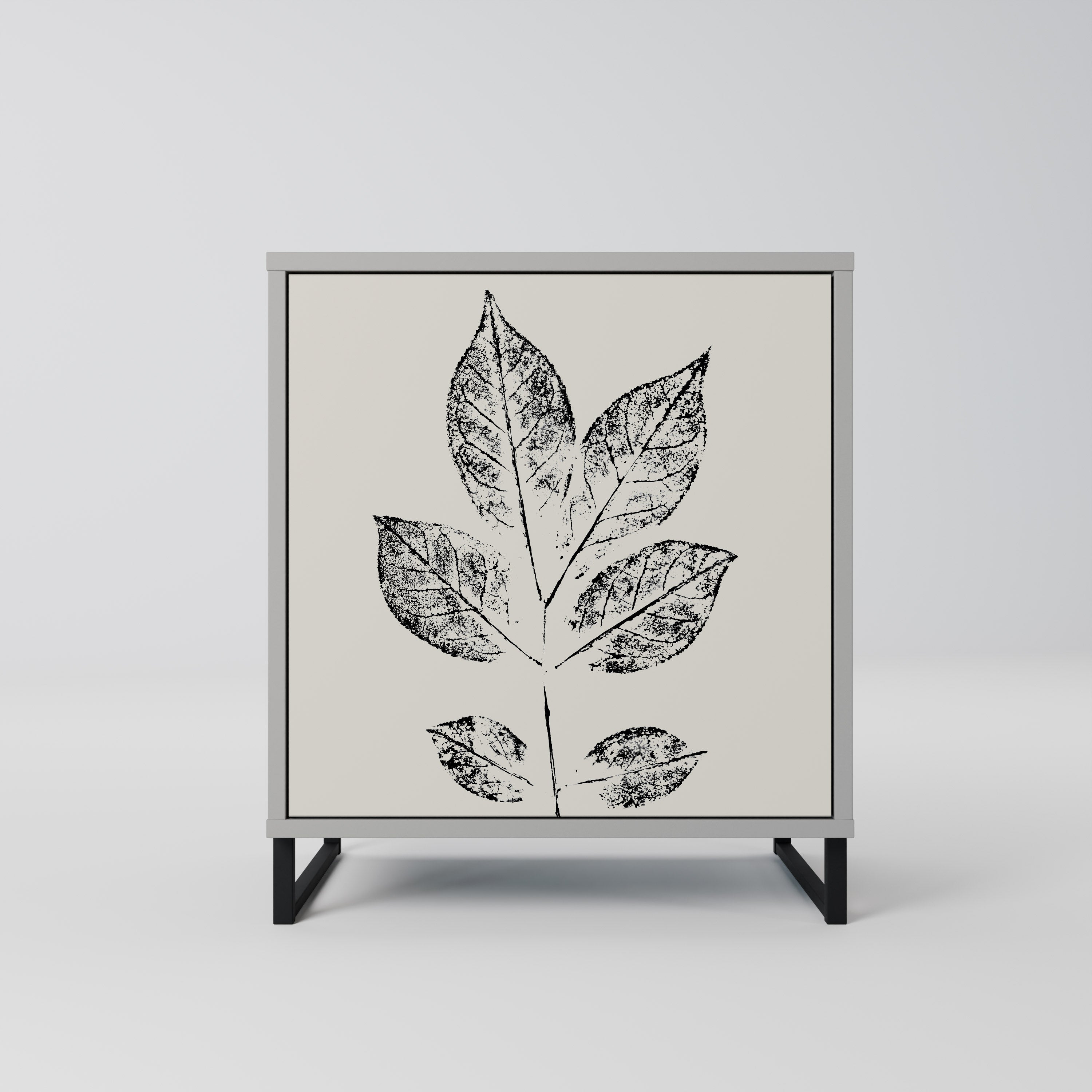 LEAFY STAMPS Sideboard mit 1 Tür in Grau