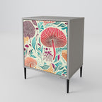 FUNGUS FANTASY 1-Door Sideboard in Grey Finish