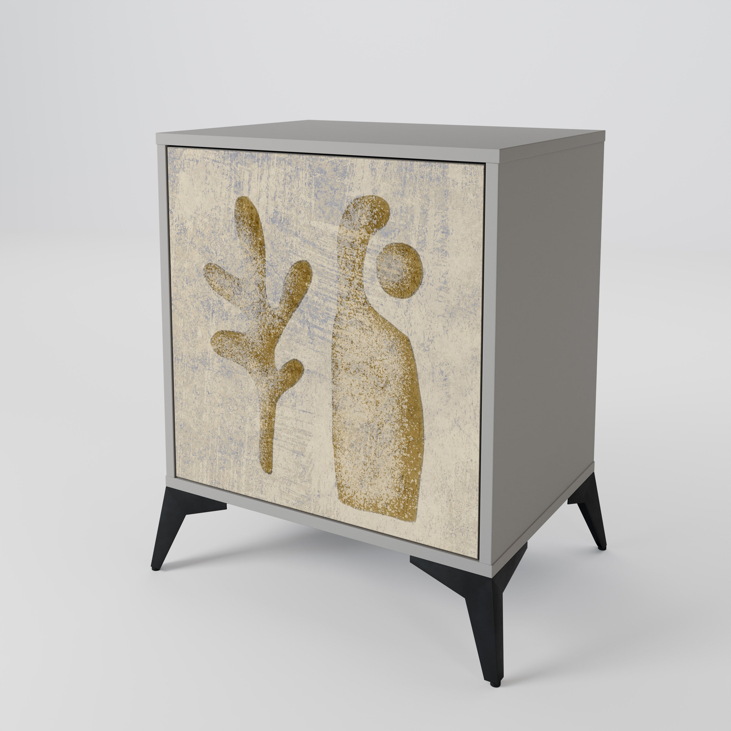 SAND SCULPTURES Sideboard mit 1 Tür in Grau