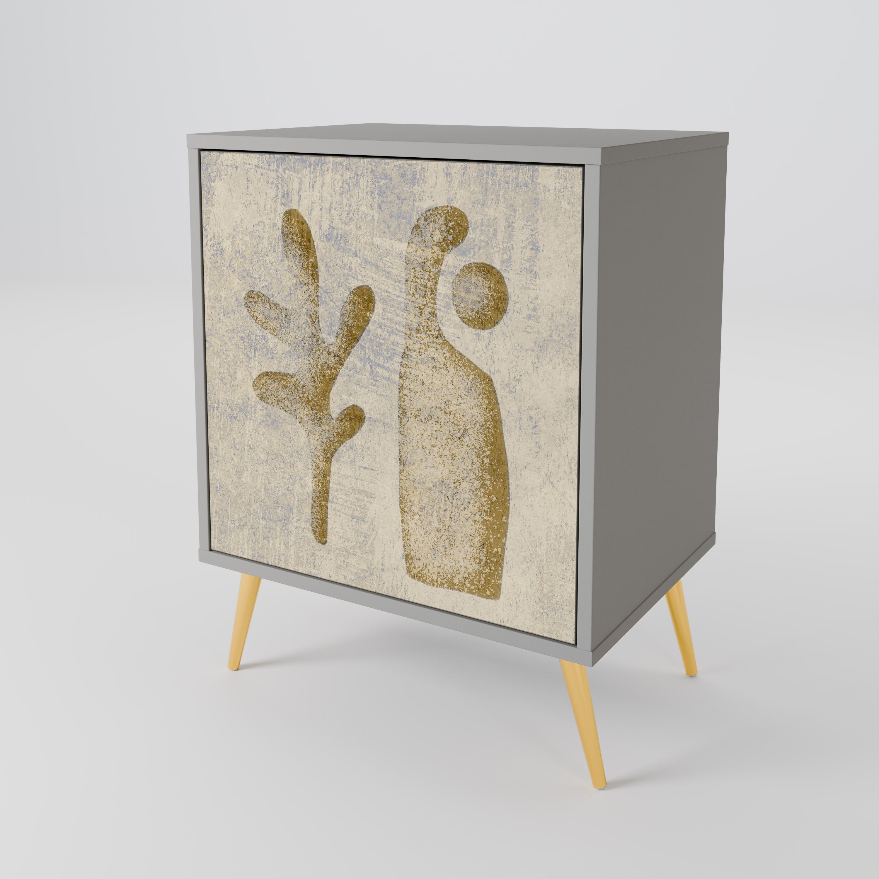 SAND SCULPTURES Sideboard mit 1 Tür in Grau