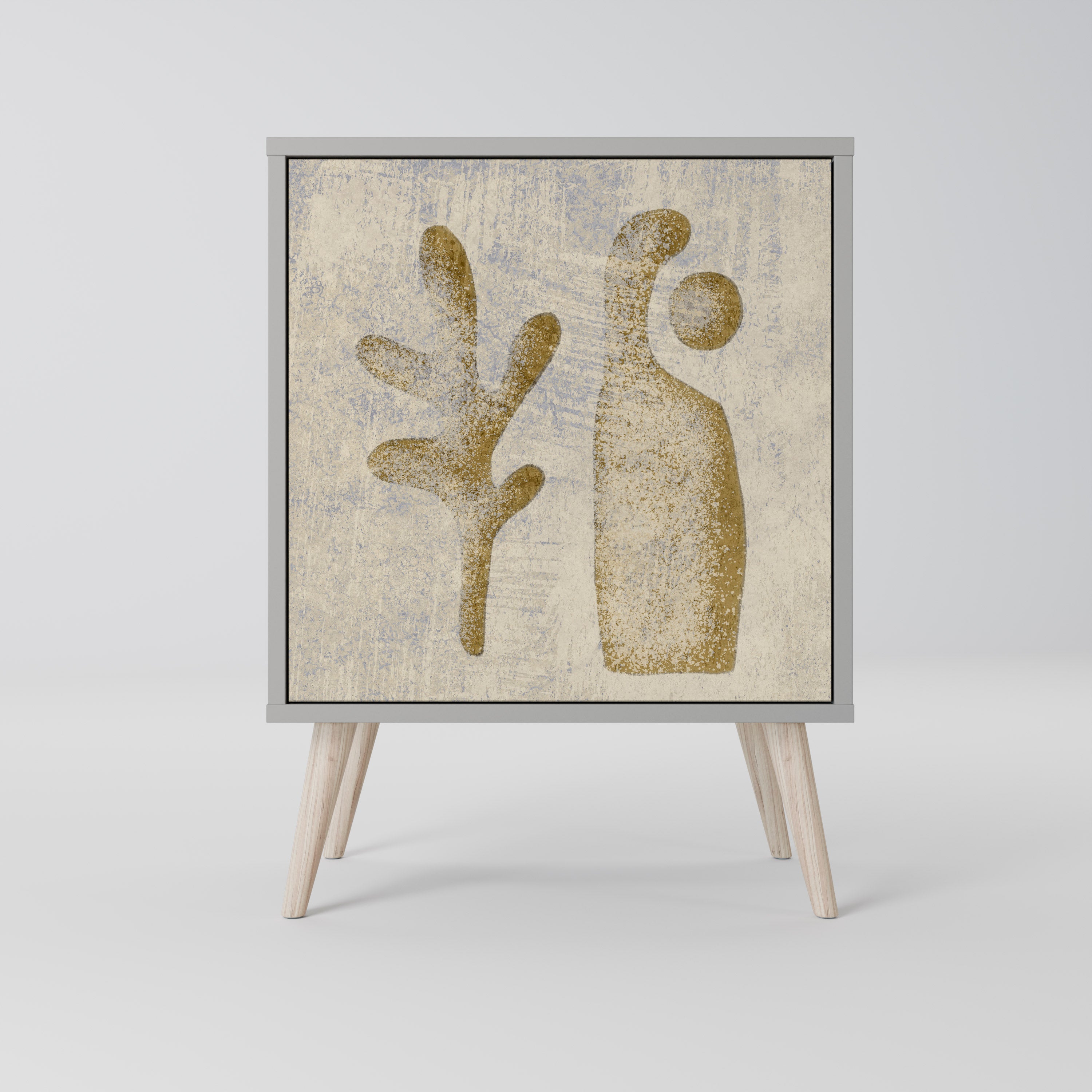 SAND SCULPTURES Sideboard mit 1 Tür in Grau