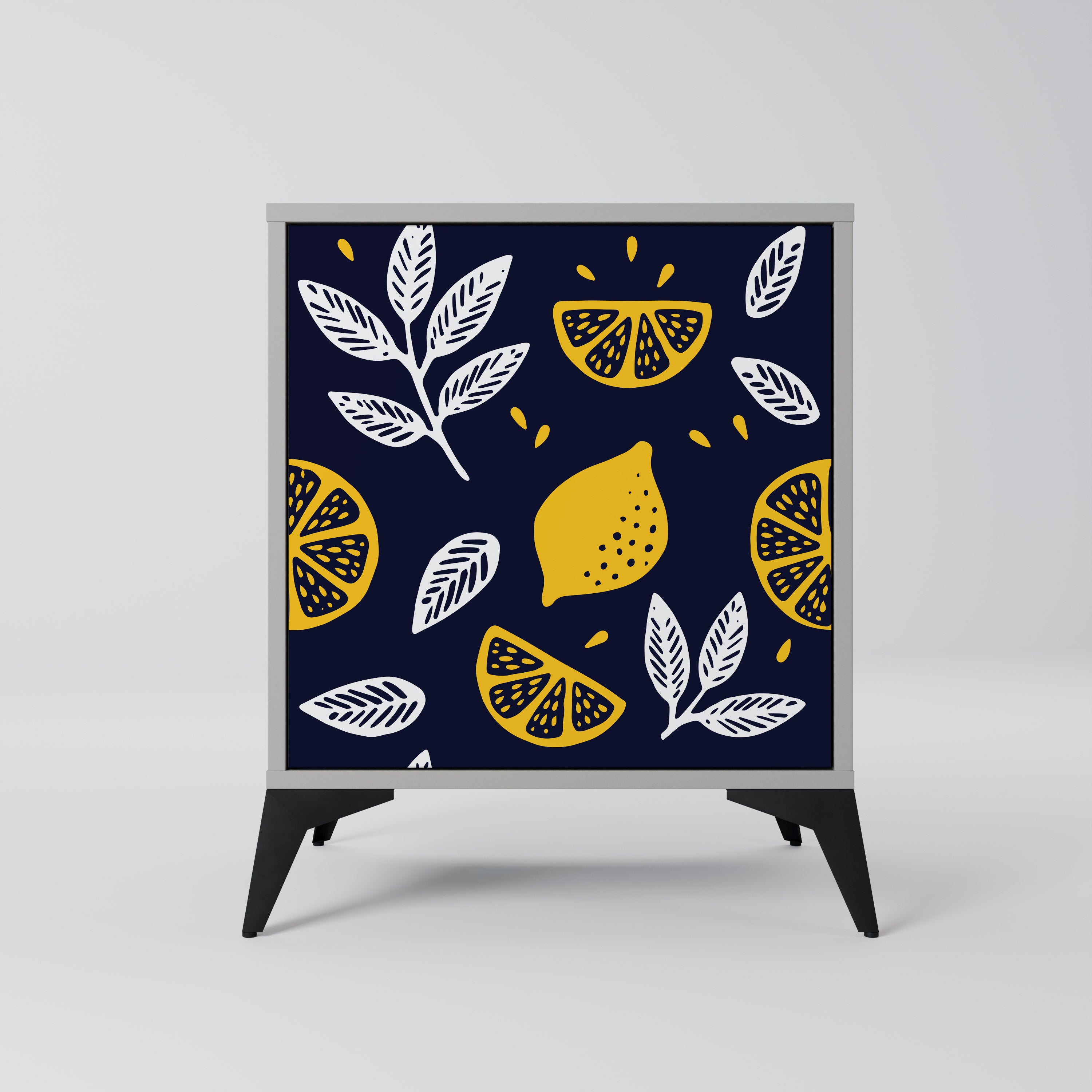 CITRUS BLACK AND WHITE Sideboard mit 1 Tür in Grau