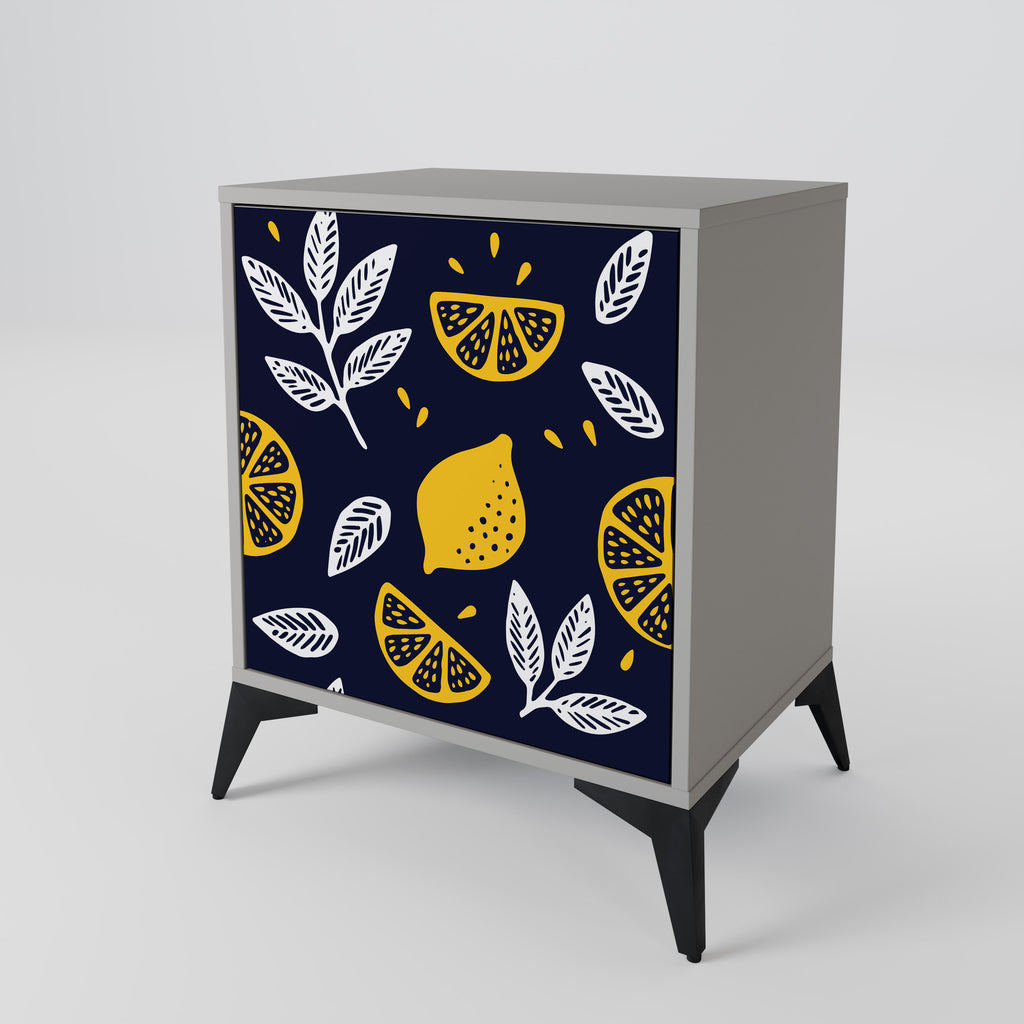 CITRUS BLACK AND WHITE Sideboard mit 1 Tür in Grau