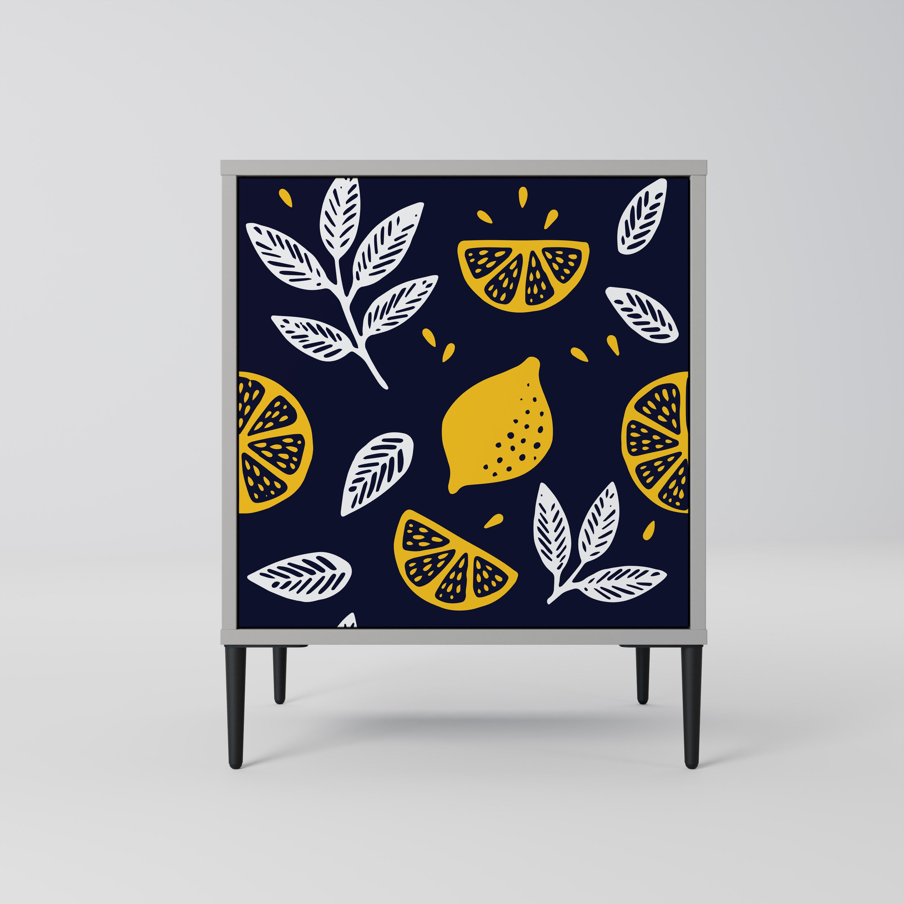 CITRUS BLACK AND WHITE Sideboard mit 1 Tür in Grau
