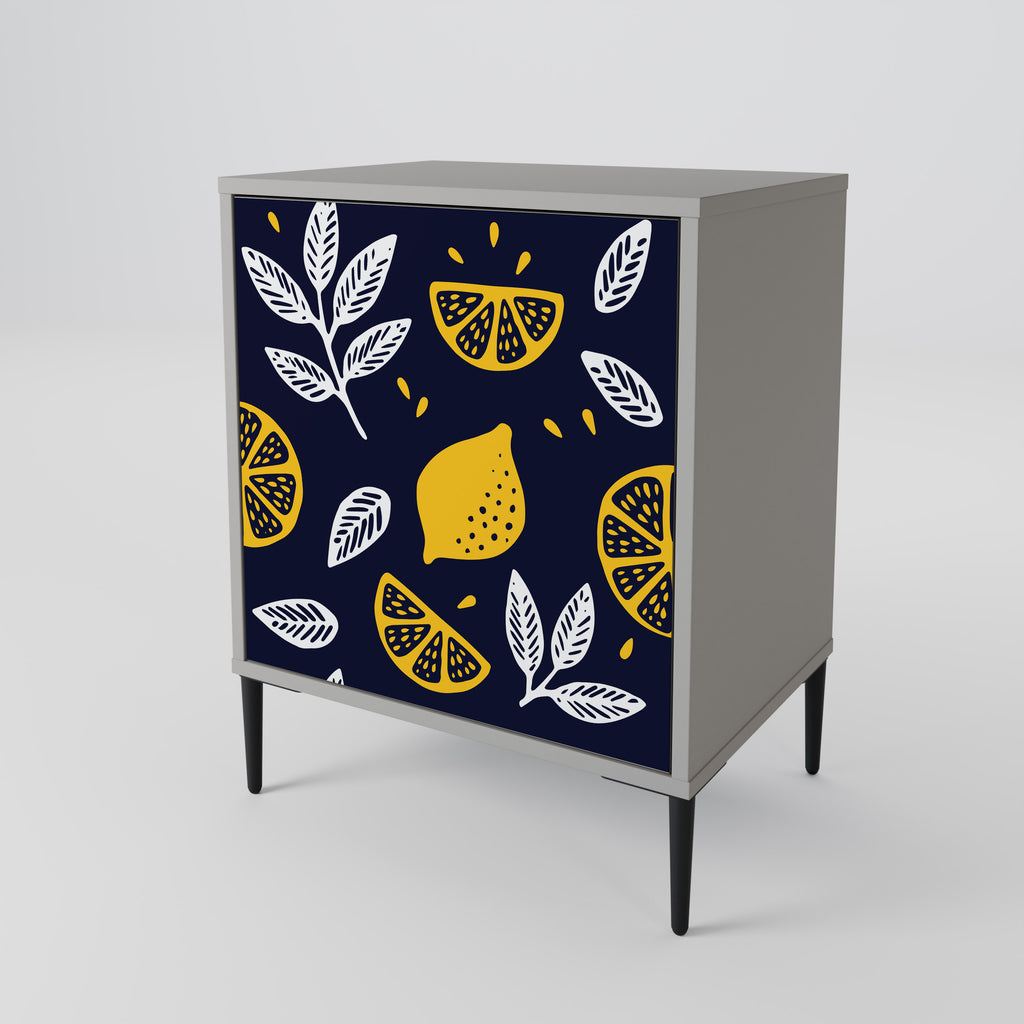 CITRUS BLACK AND WHITE Sideboard mit 1 Tür in Grau