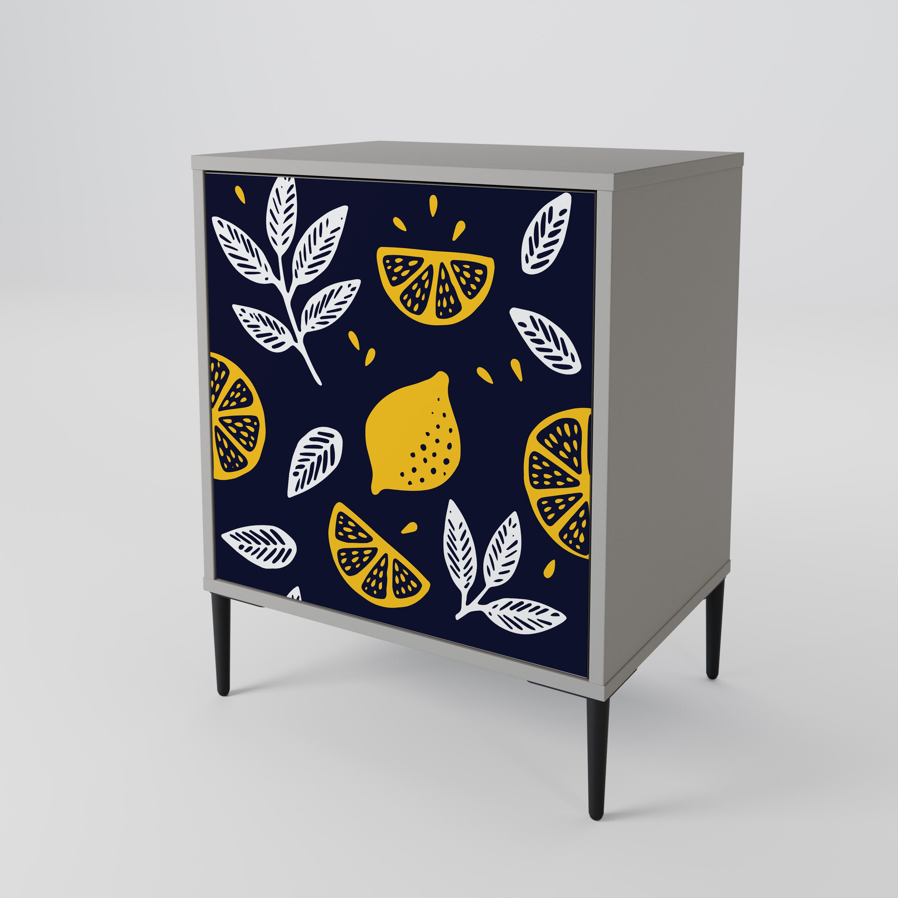 CITRUS BLACK AND WHITE Sideboard mit 1 Tür in Grau
