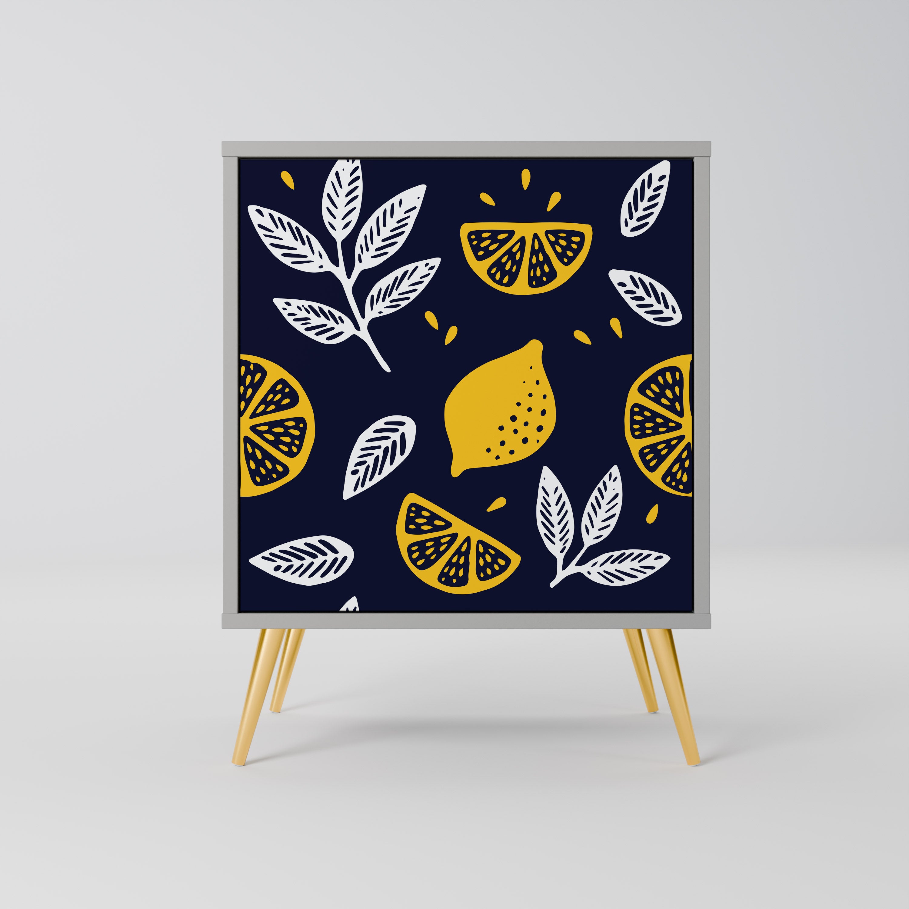 CITRUS BLACK AND WHITE Sideboard mit 1 Tür in Grau