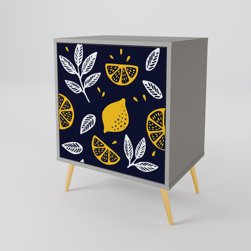 CITRUS BLACK AND WHITE Sideboard mit 1 Tür in Grau