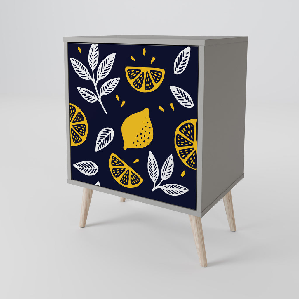 CITRUS BLACK AND WHITE Sideboard mit 1 Tür in Grau