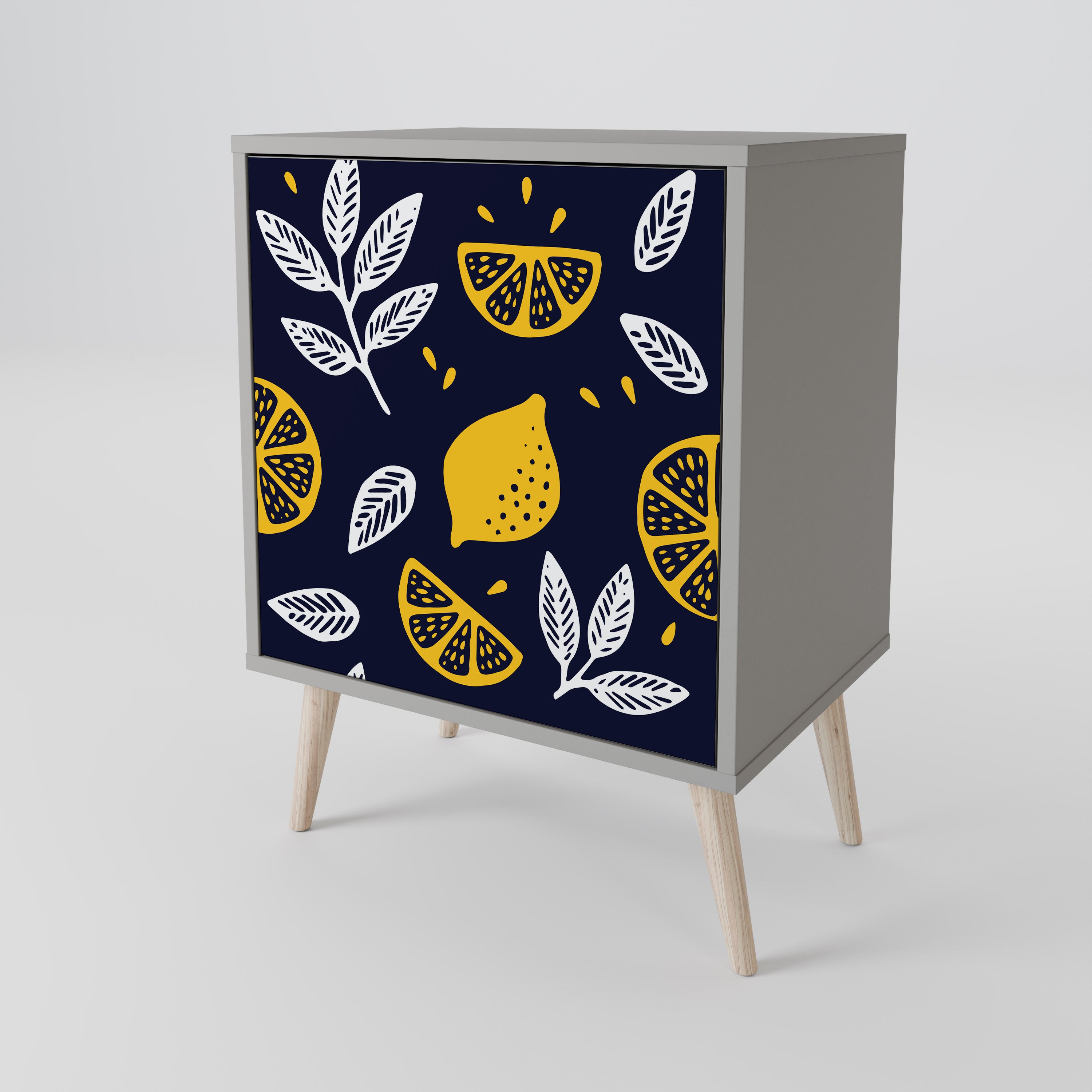 CITRUS BLACK AND WHITE Sideboard mit 1 Tür in Grau