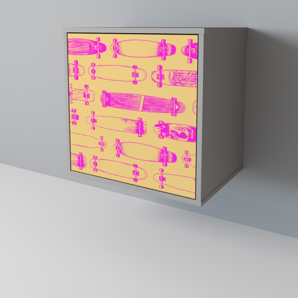 SKATEBOARD ARTISTRY Sideboard mit 1 Tür in Grau