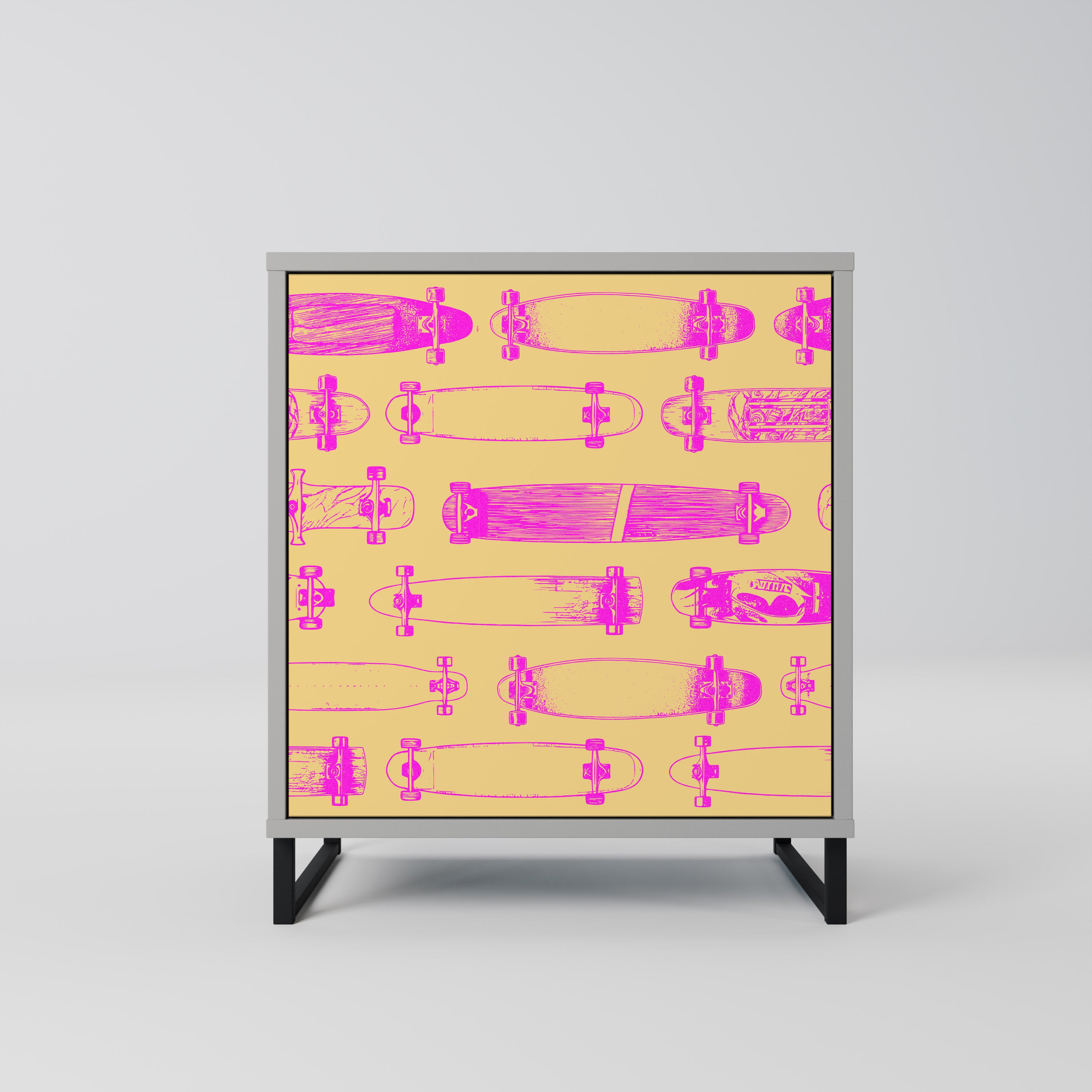 SKATEBOARD ARTISTRY Sideboard mit 1 Tür in Grau