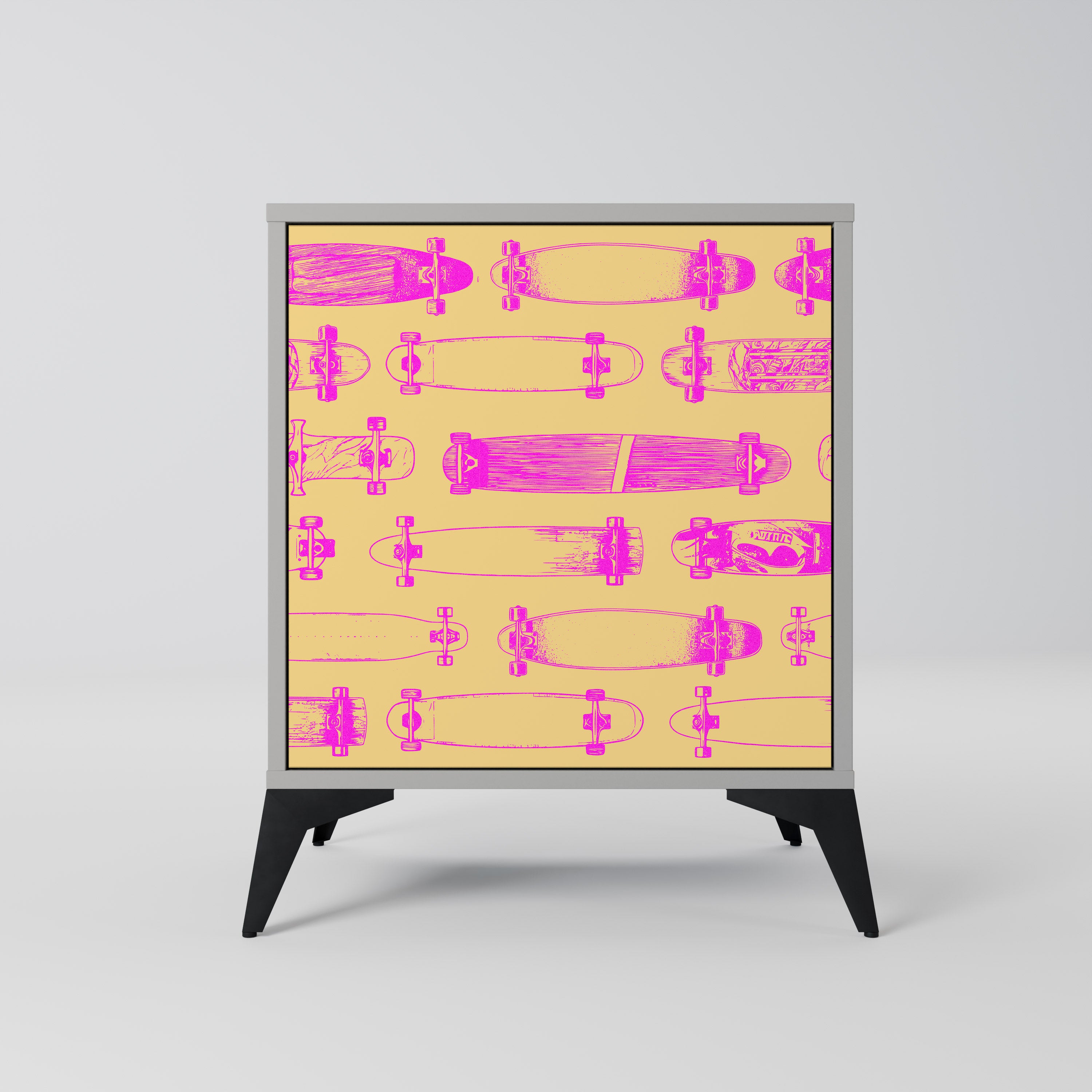 SKATEBOARD ARTISTRY Sideboard mit 1 Tür in Grau