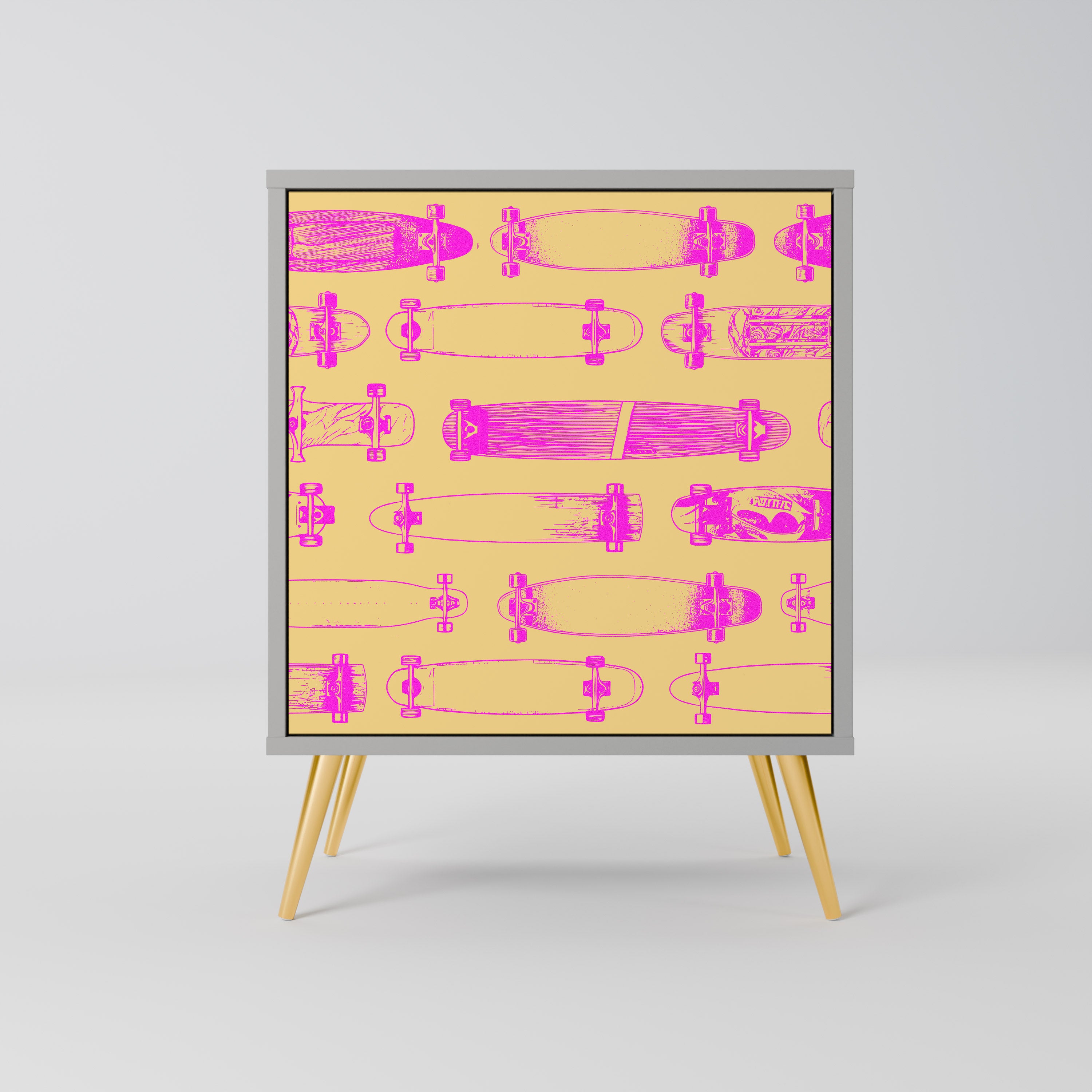 SKATEBOARD ARTISTRY Sideboard mit 1 Tür in Grau