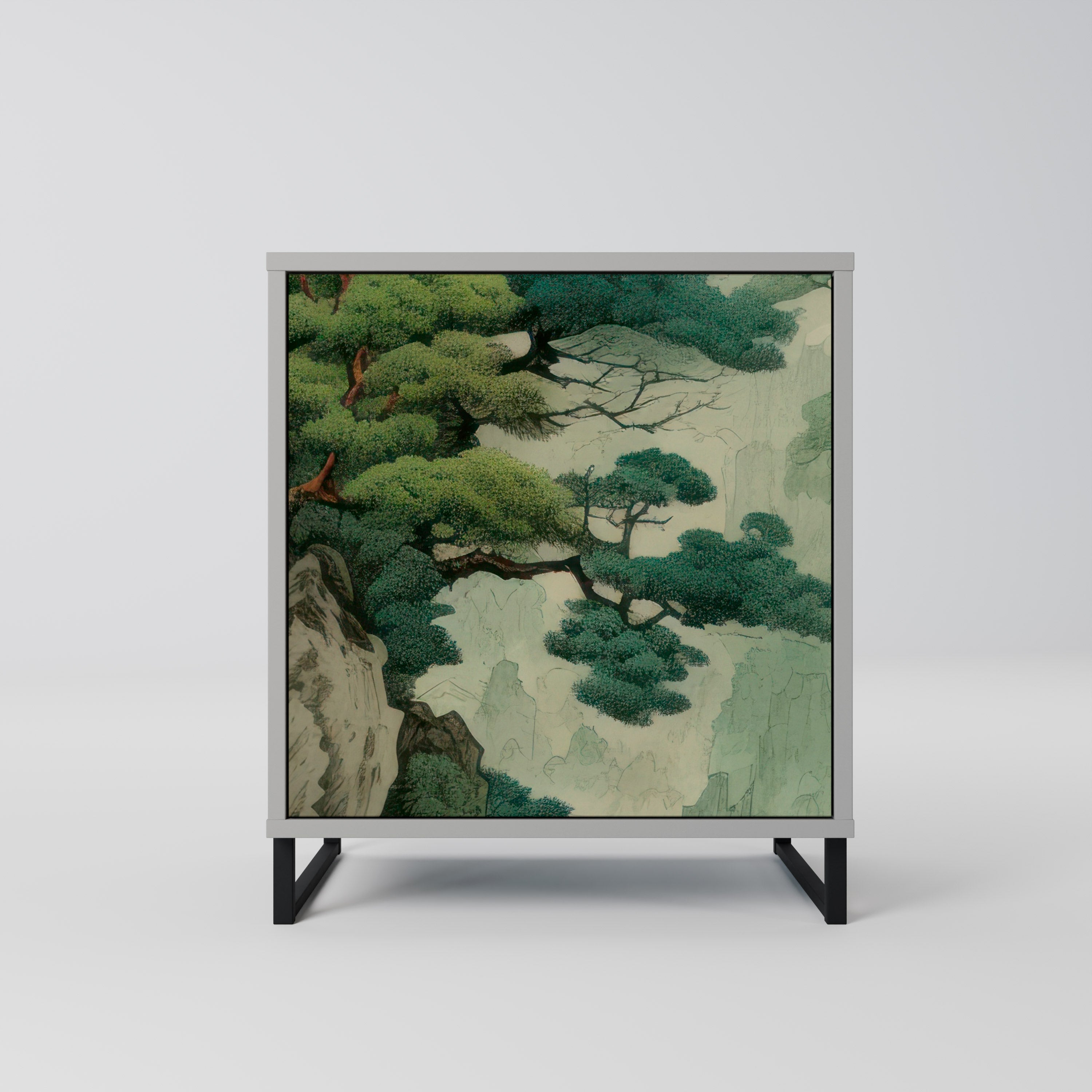 VERDURE ABYSS Sideboard mit 1 Tür in Grau