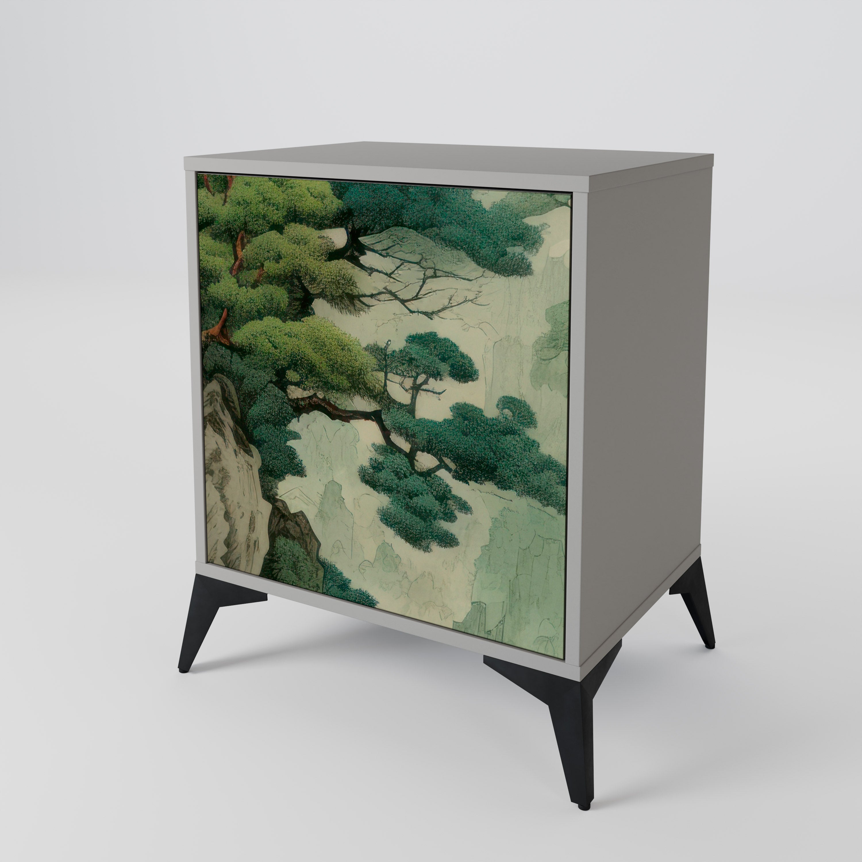 VERDURE ABYSS Sideboard mit 1 Tür in Grau