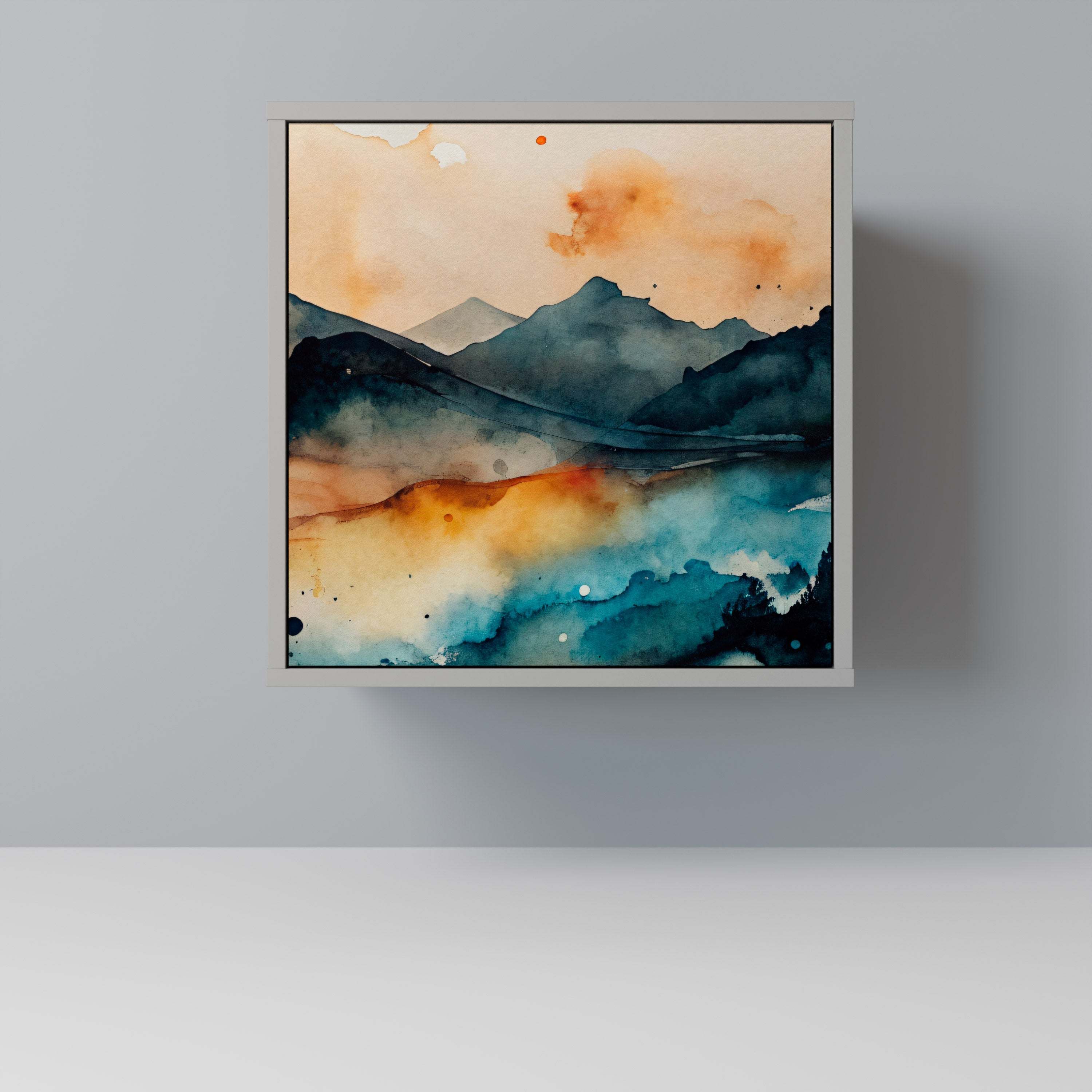 OMINOUS MOUNTAINS Sideboard mit 1 Tür in Grau