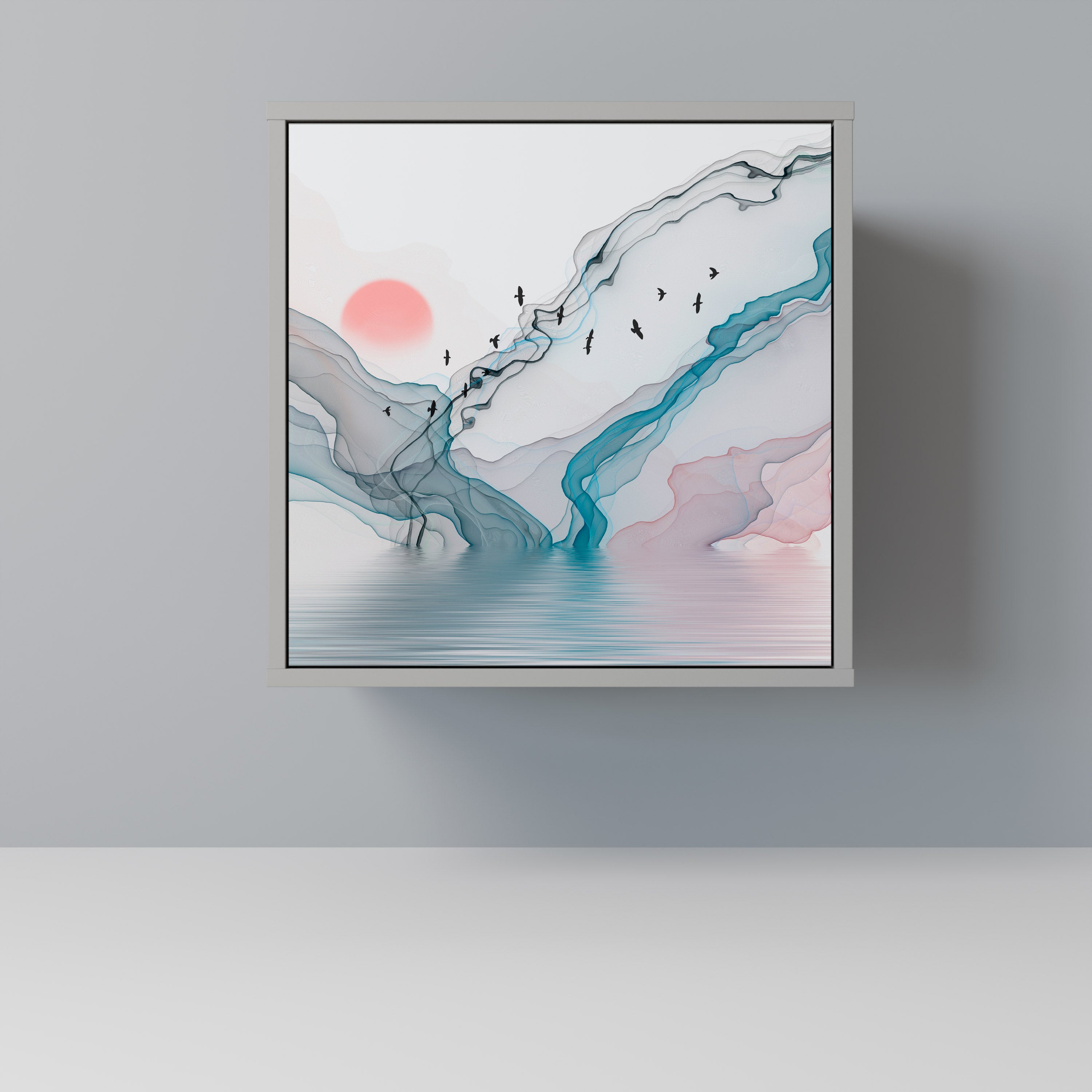 VELVET CROSSING Sideboard mit 1 Tür in Grau