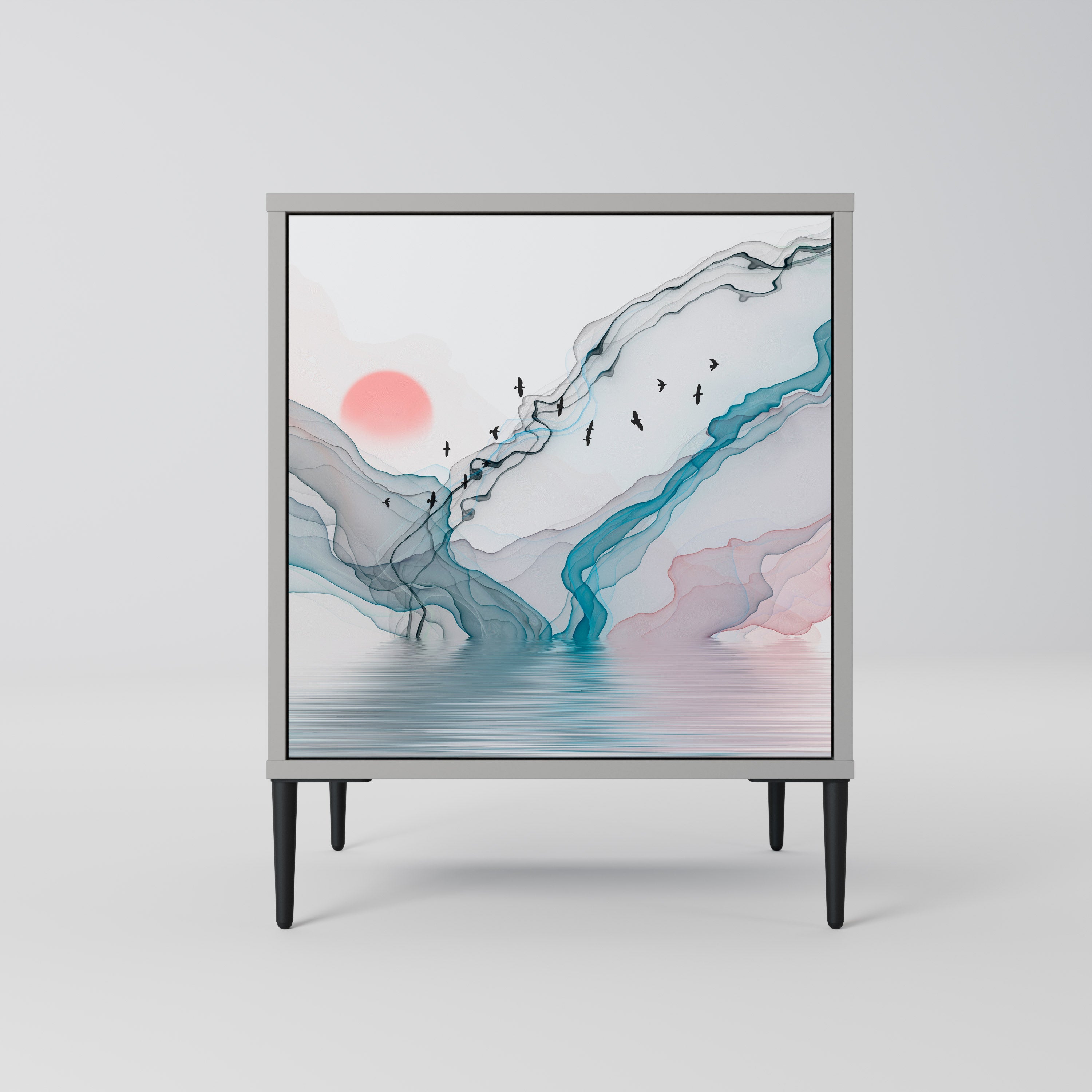 VELVET CROSSING Sideboard mit 1 Tür in Grau