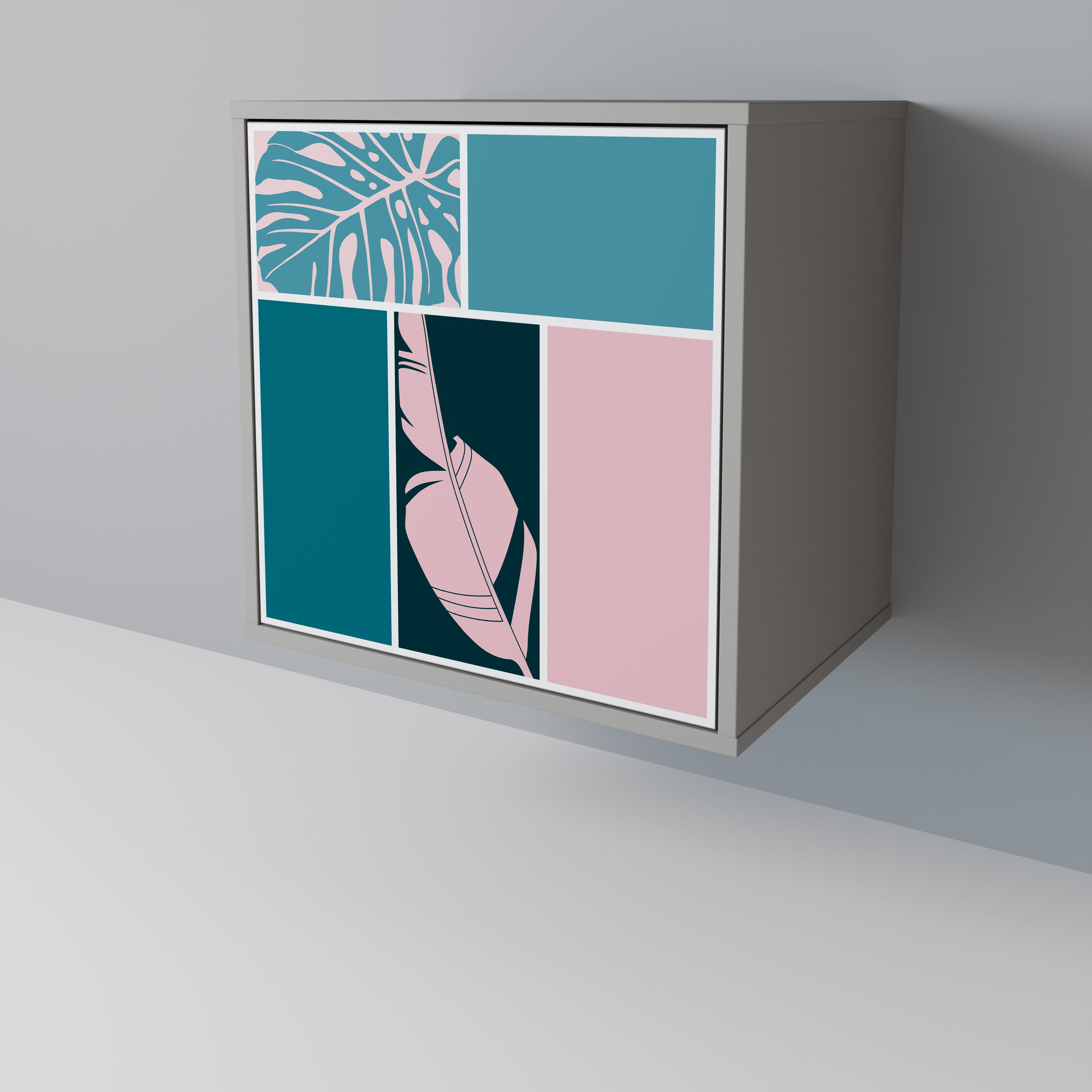 COMBINATION OF SHAPES Sideboard mit 1 Tür in Grau