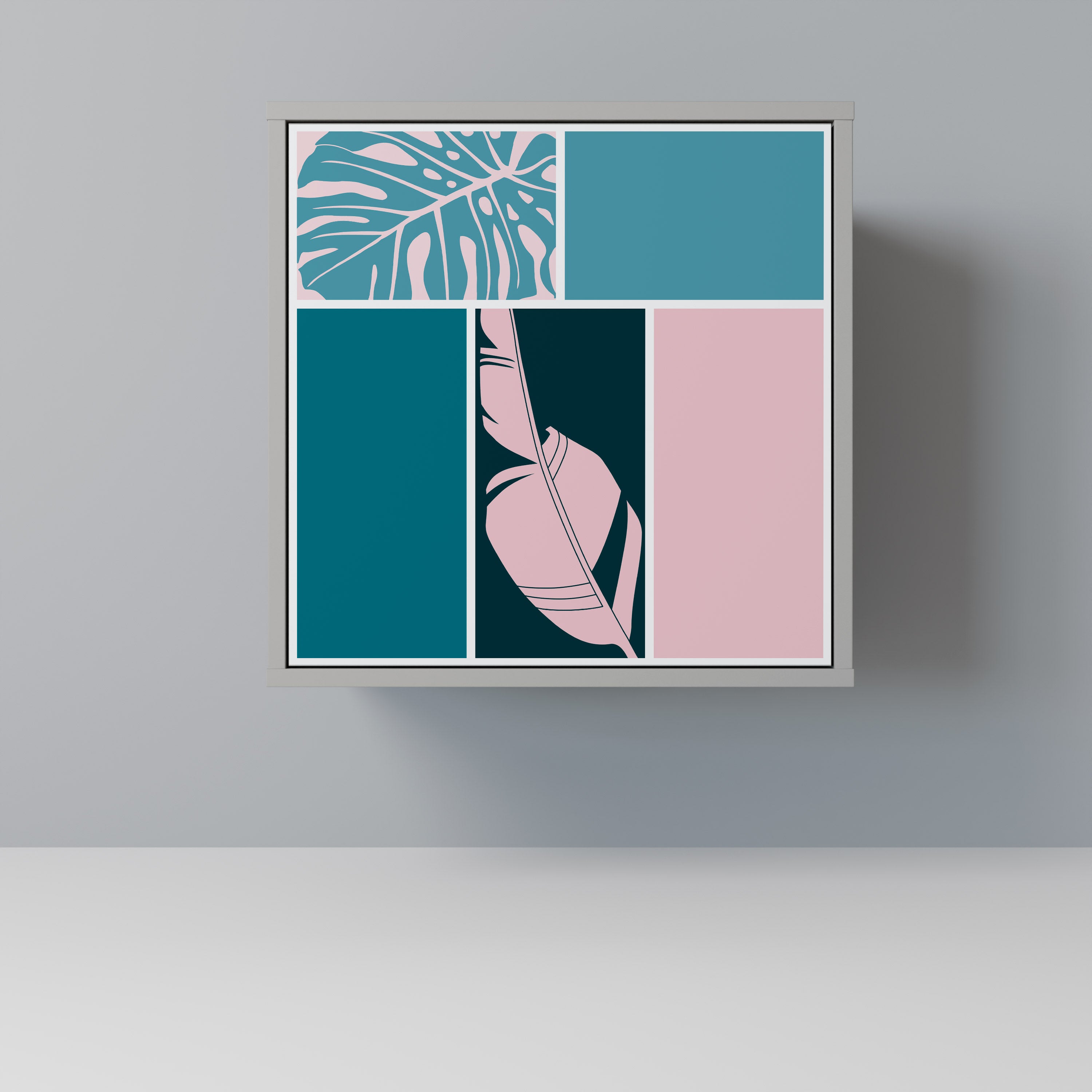 COMBINATION OF SHAPES Sideboard mit 1 Tür in Grau