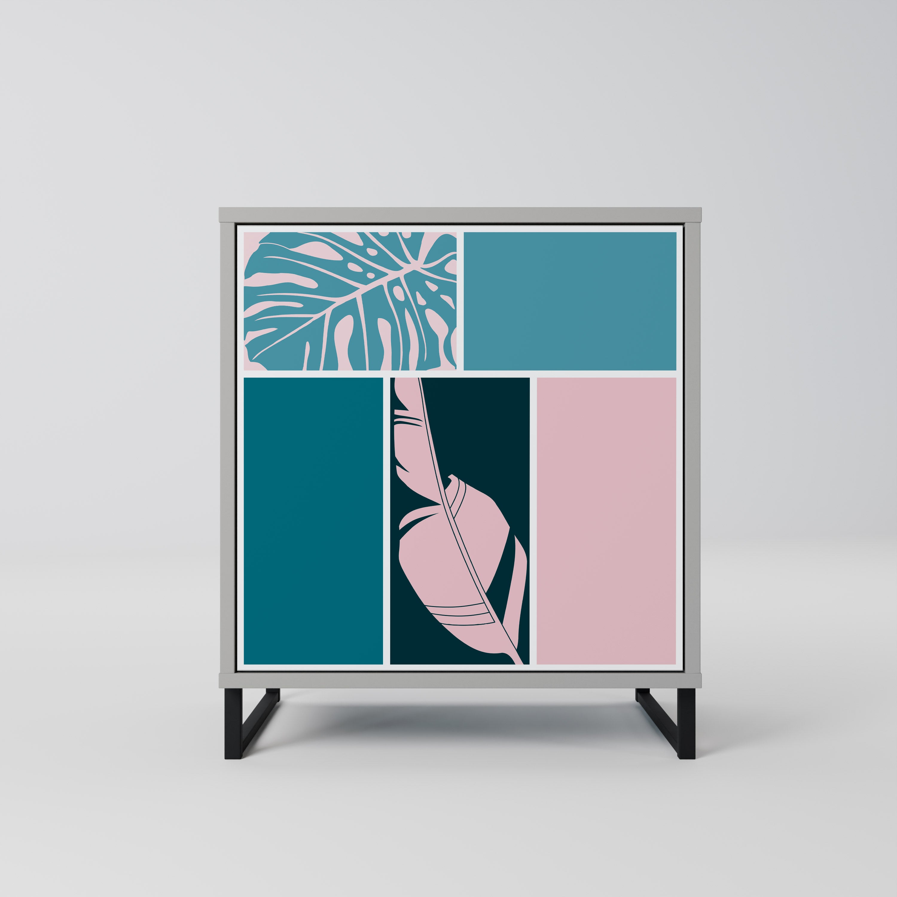 COMBINATION OF SHAPES Sideboard mit 1 Tür in Grau