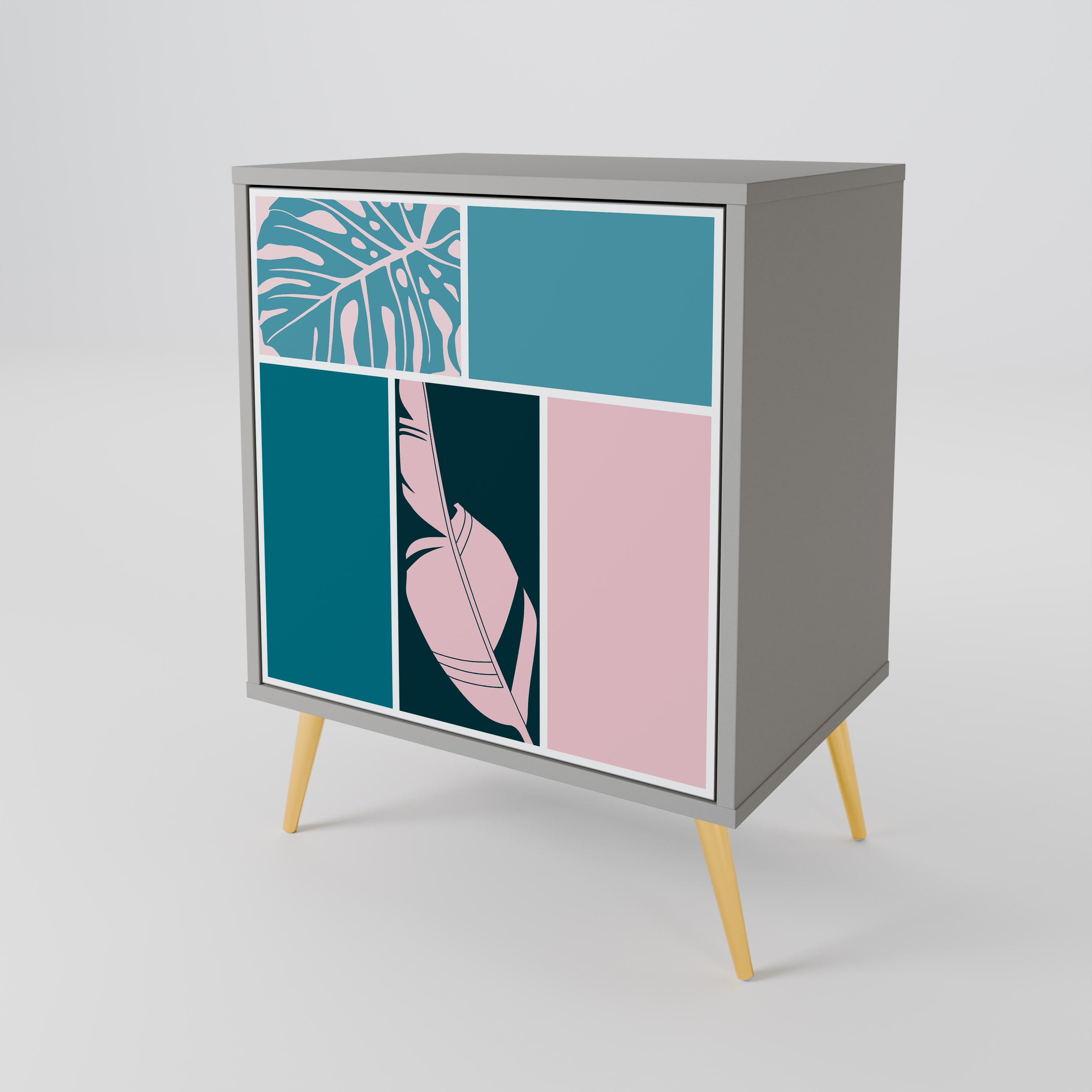 COMBINATION OF SHAPES Sideboard mit 1 Tür in Grau