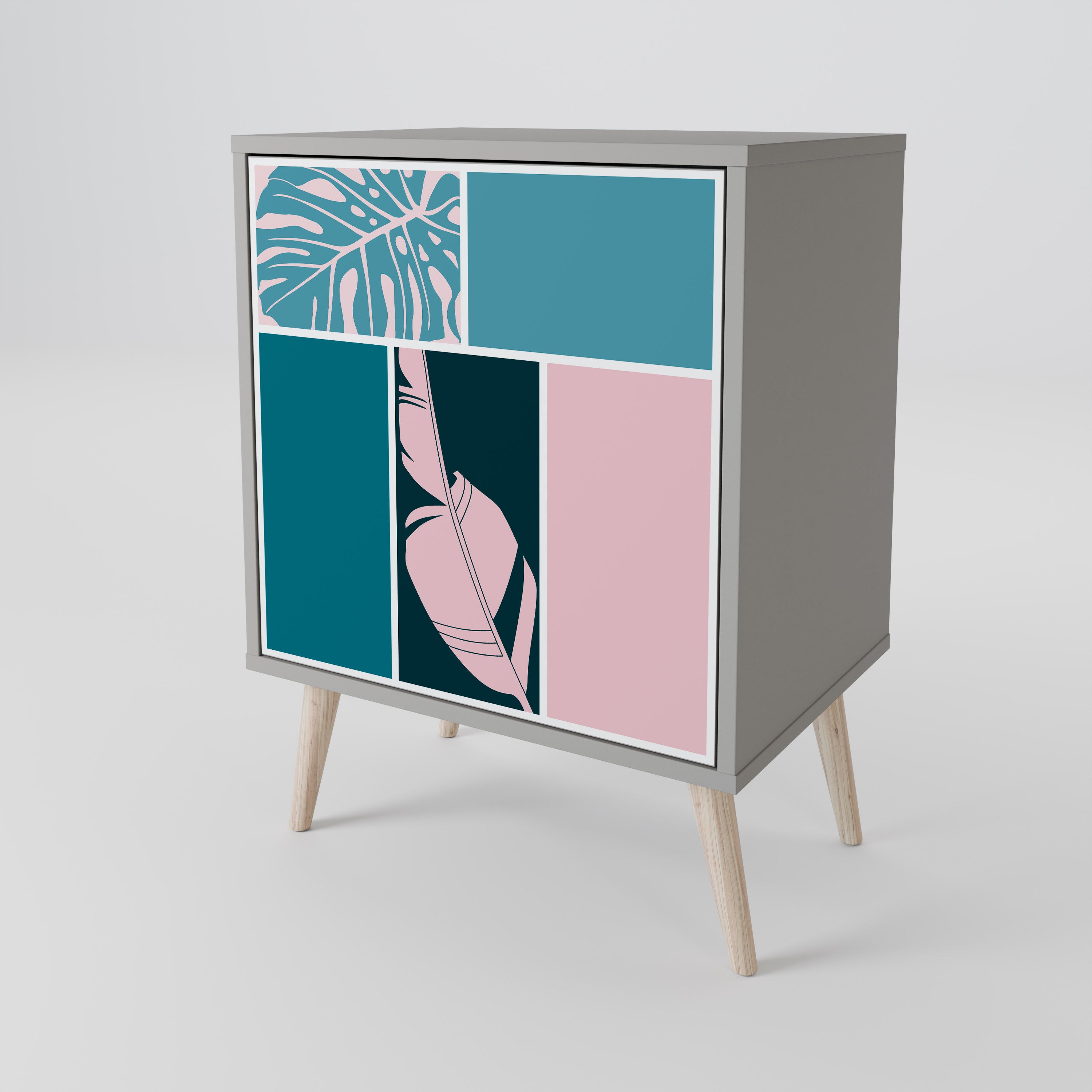 COMBINATION OF SHAPES Sideboard mit 1 Tür in Grau