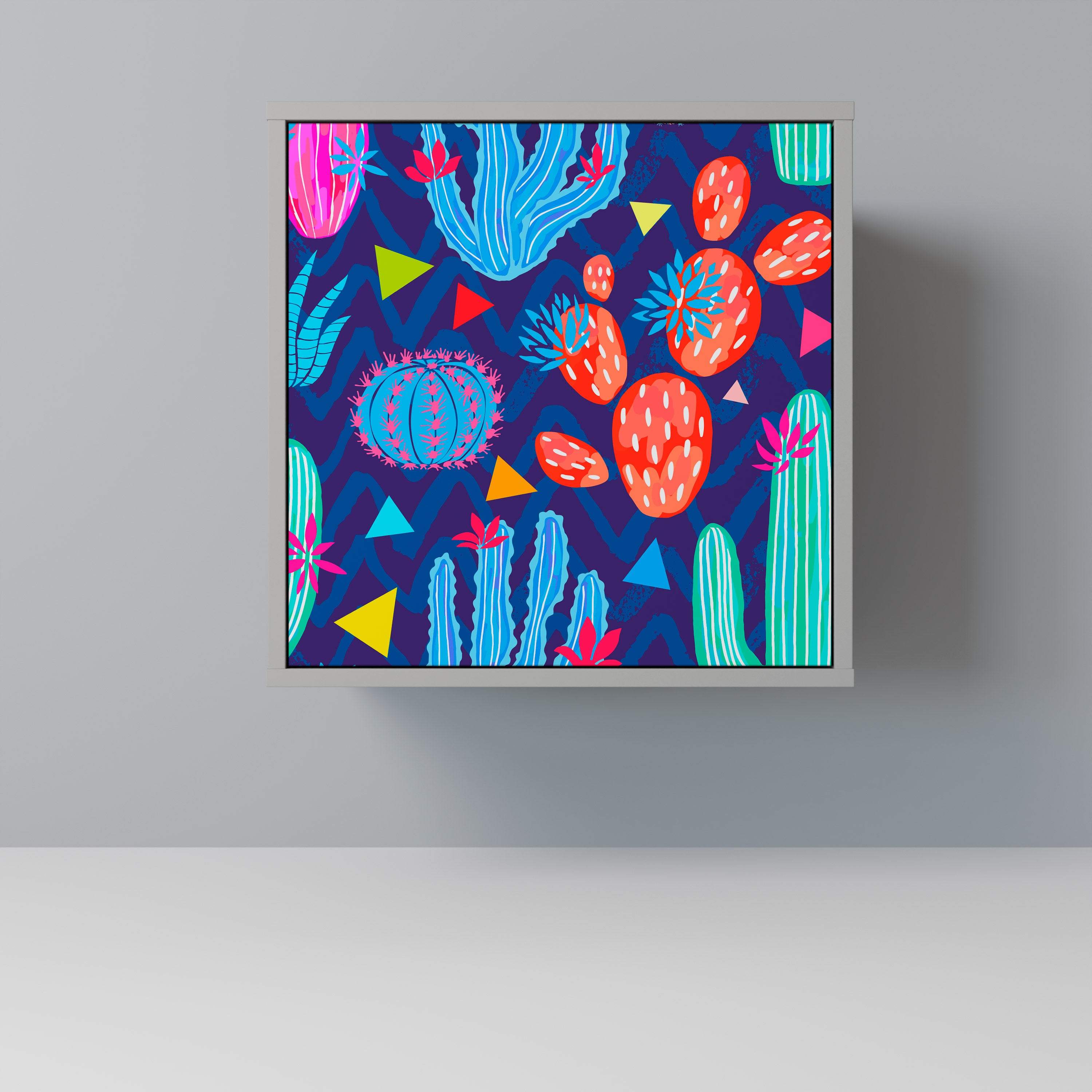 CACTUS VIBES Sideboard mit 1 Tür in Grau