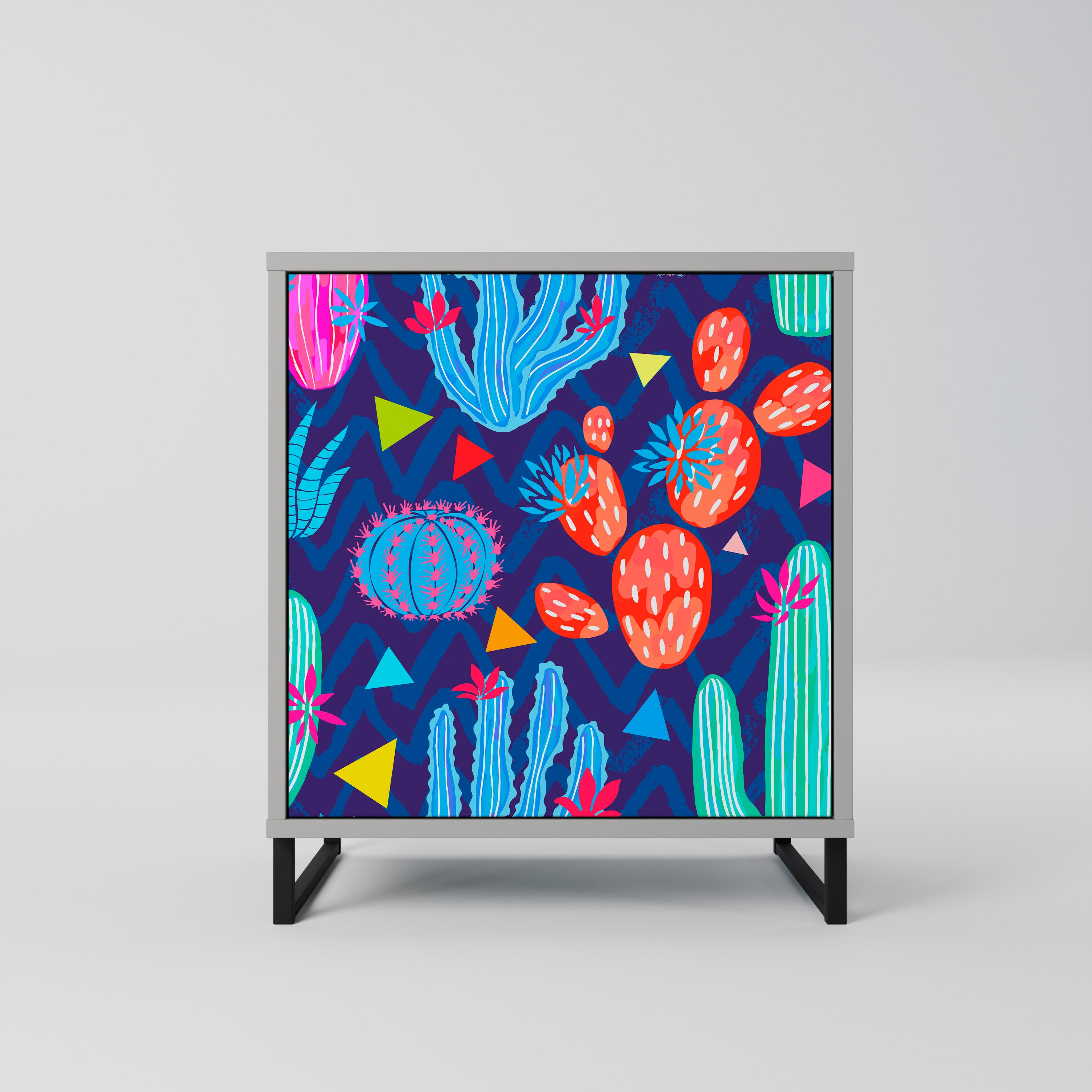 CACTUS VIBES Sideboard mit 1 Tür in Grau