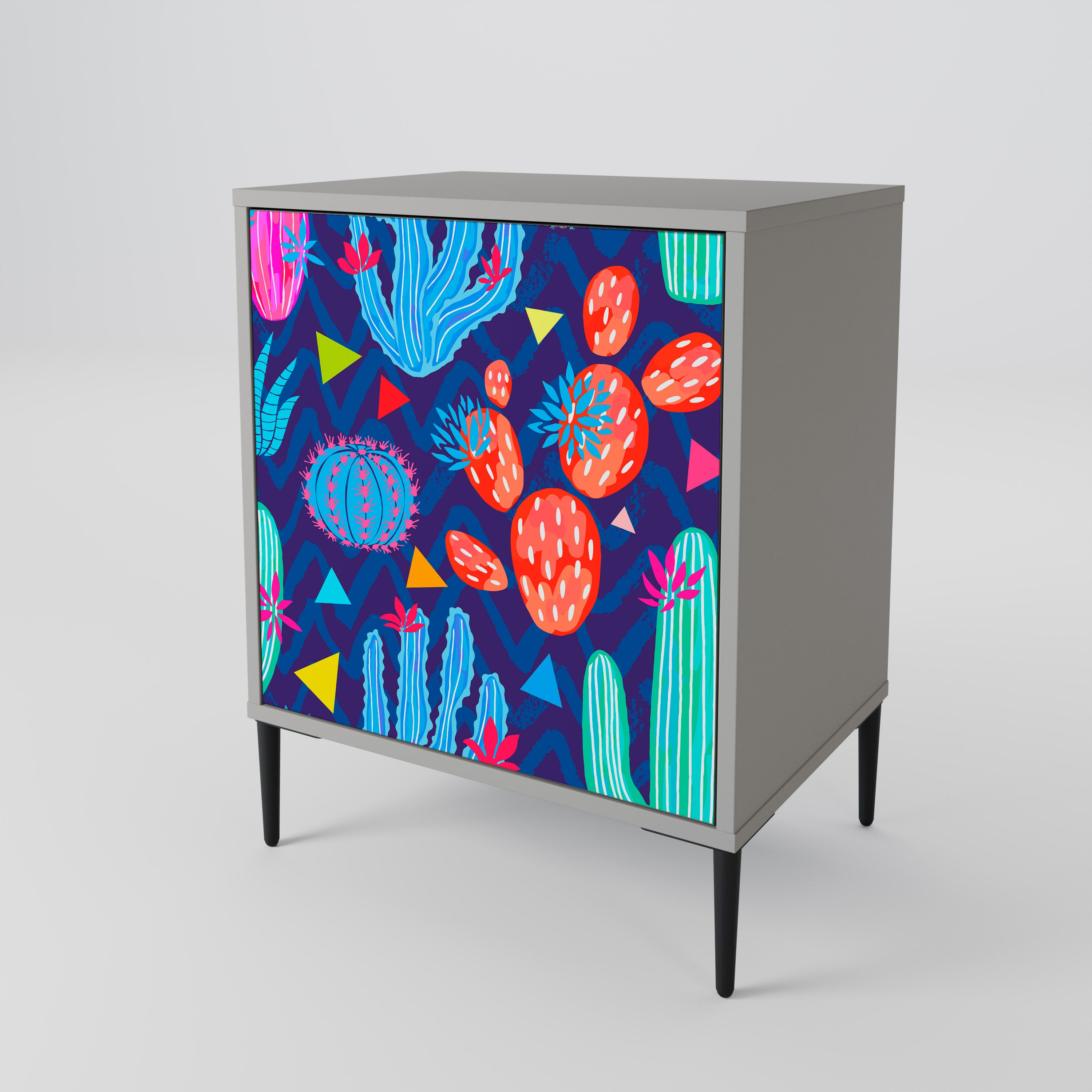 CACTUS VIBES Sideboard mit 1 Tür in Grau