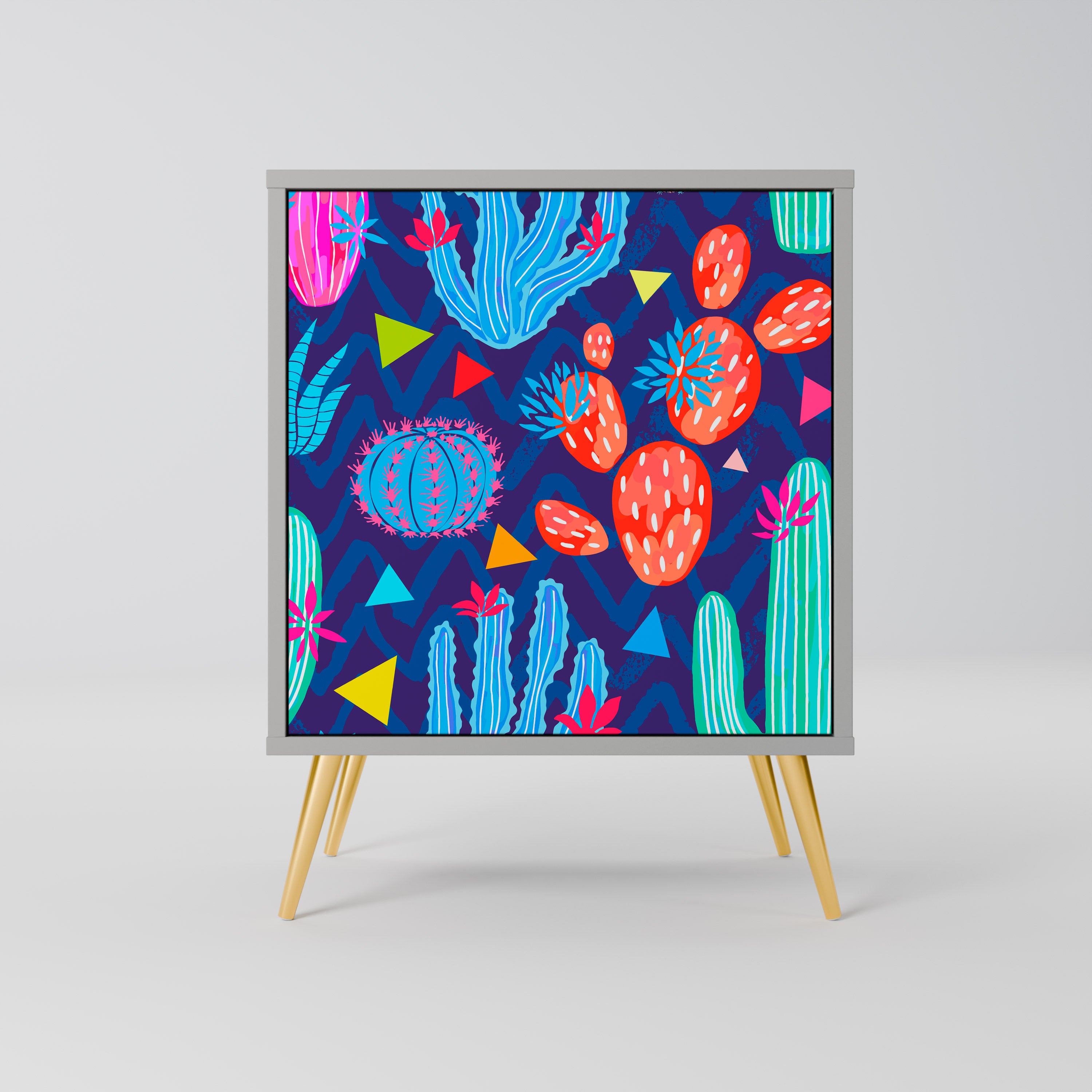 CACTUS VIBES Sideboard mit 1 Tür in Grau