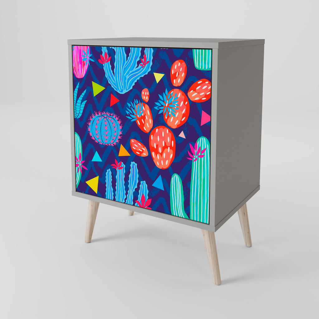 CACTUS VIBES Sideboard mit 1 Tür in Grau