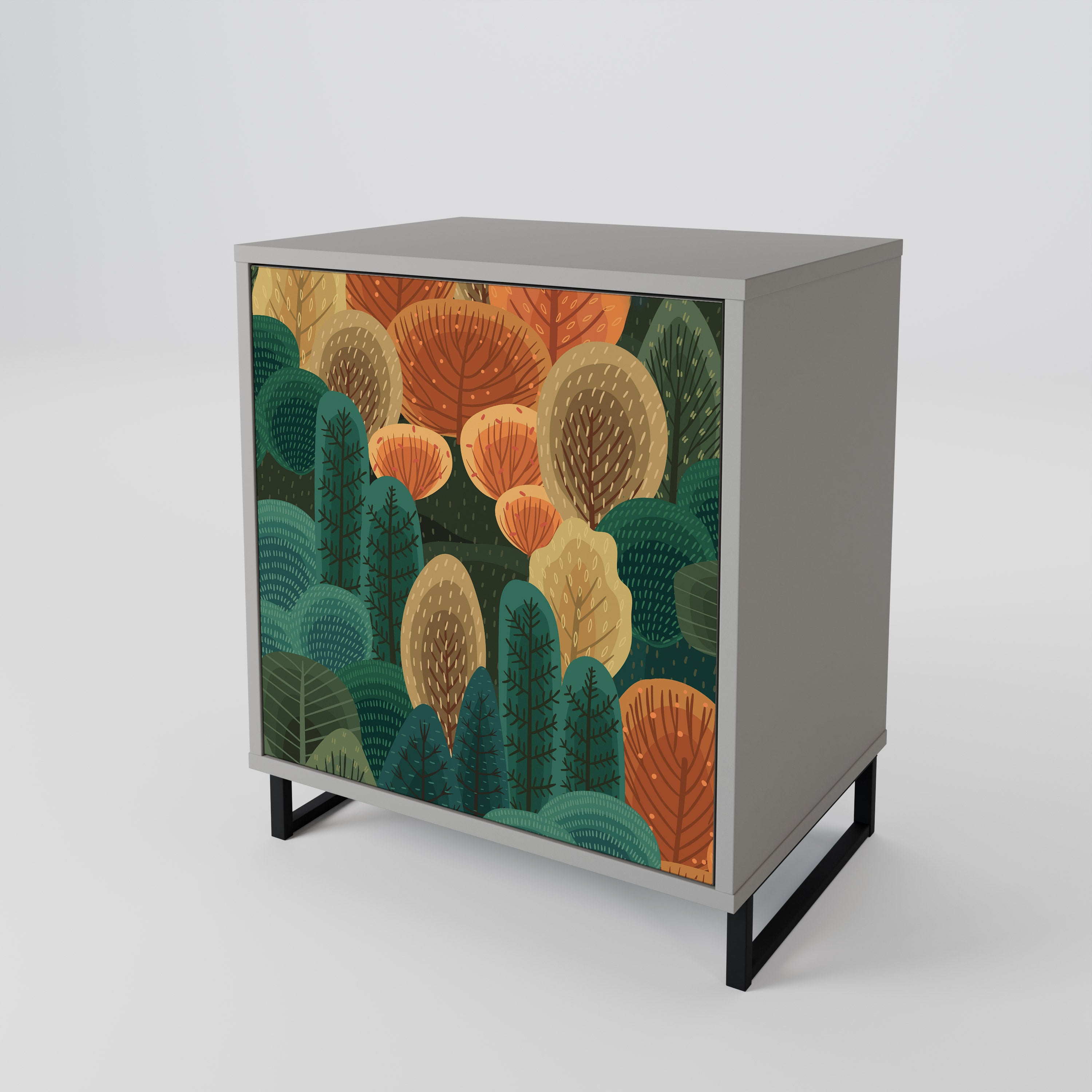 AUTUMN KALEIDOSCOPE Sideboard mit 1 Tür in Grau