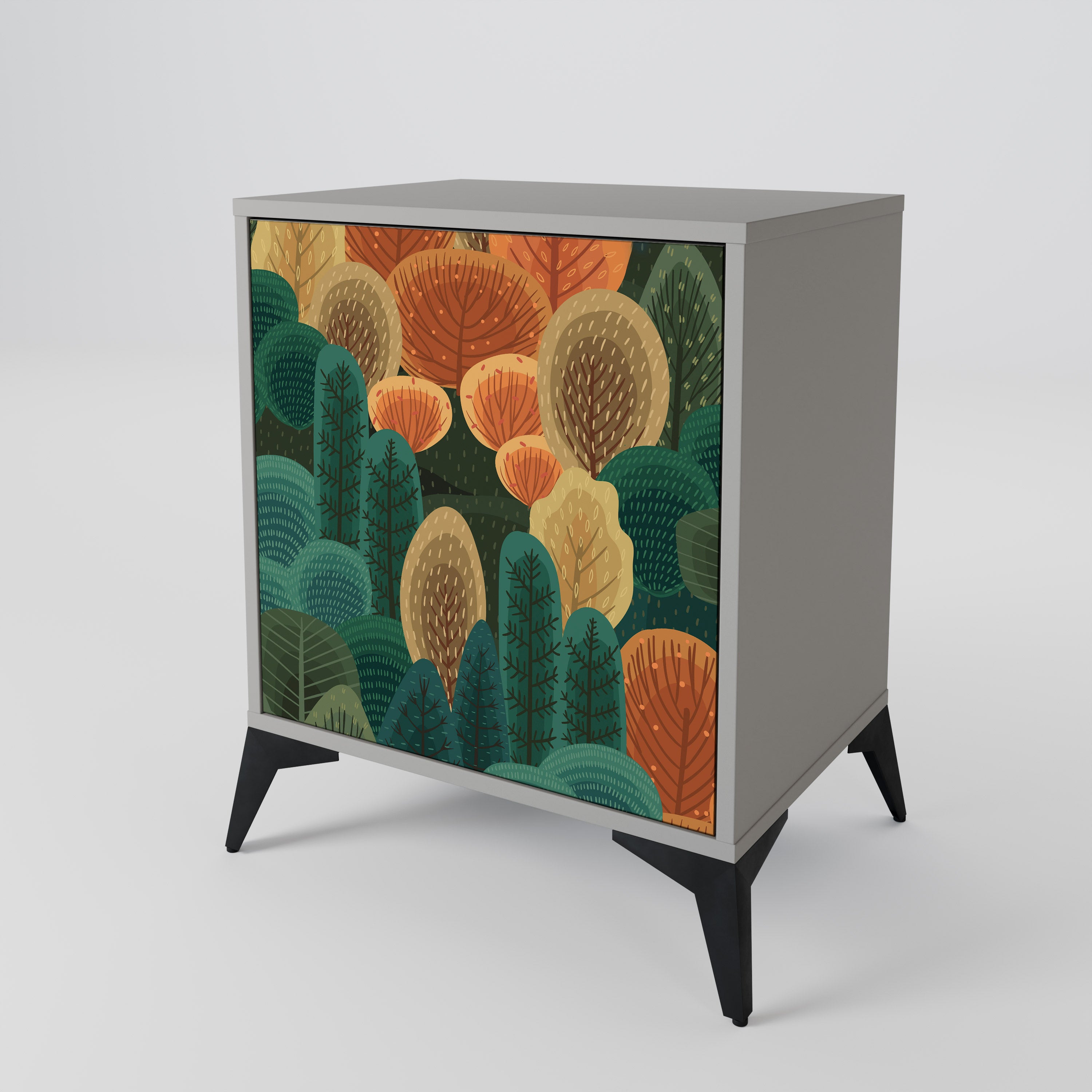 AUTUMN KALEIDOSCOPE Sideboard mit 1 Tür in Grau