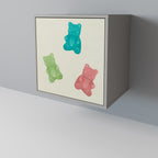 GUMMY BEARS Sideboard mit 1 Tür in Grau