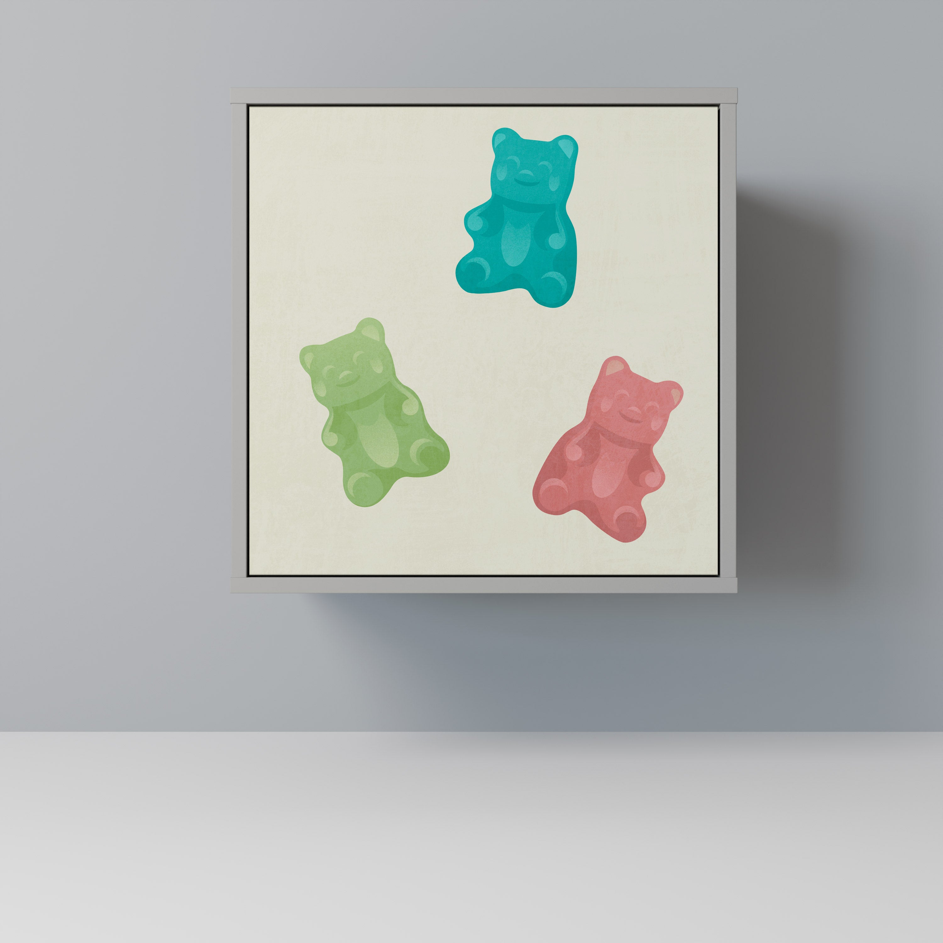 GUMMY BEARS Sideboard mit 1 Tür in Grau