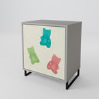 GUMMY BEARS Sideboard mit 1 Tür in Grau