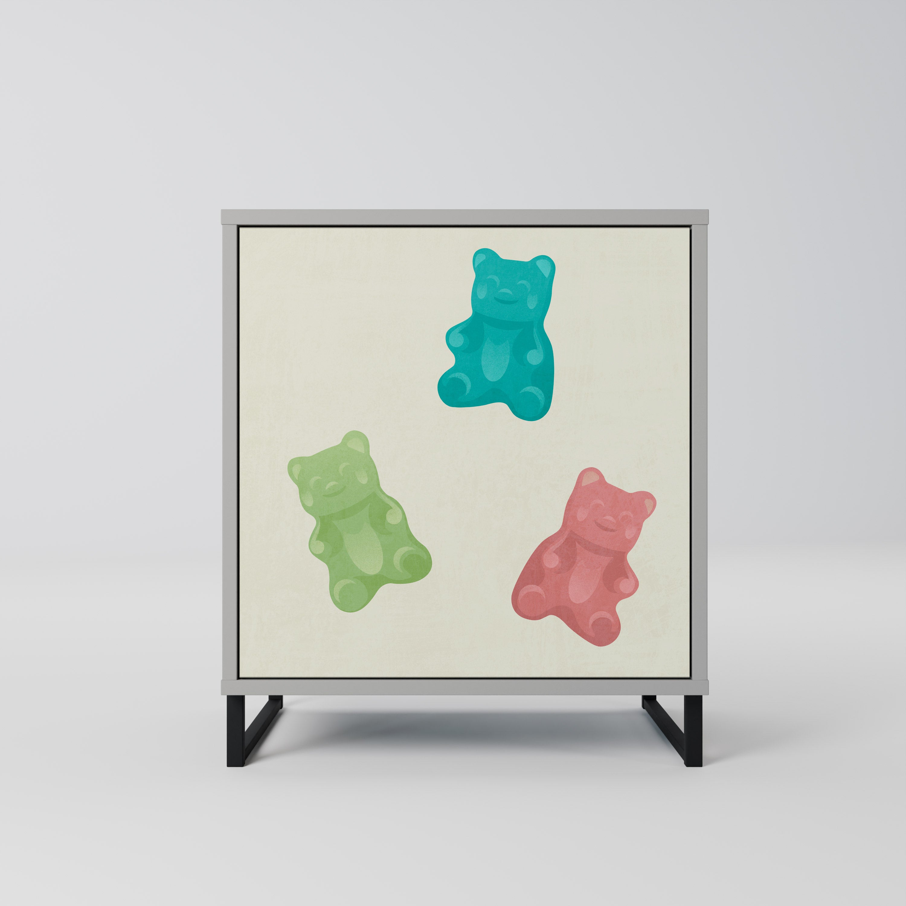 GUMMY BEARS Sideboard mit 1 Tür in Grau