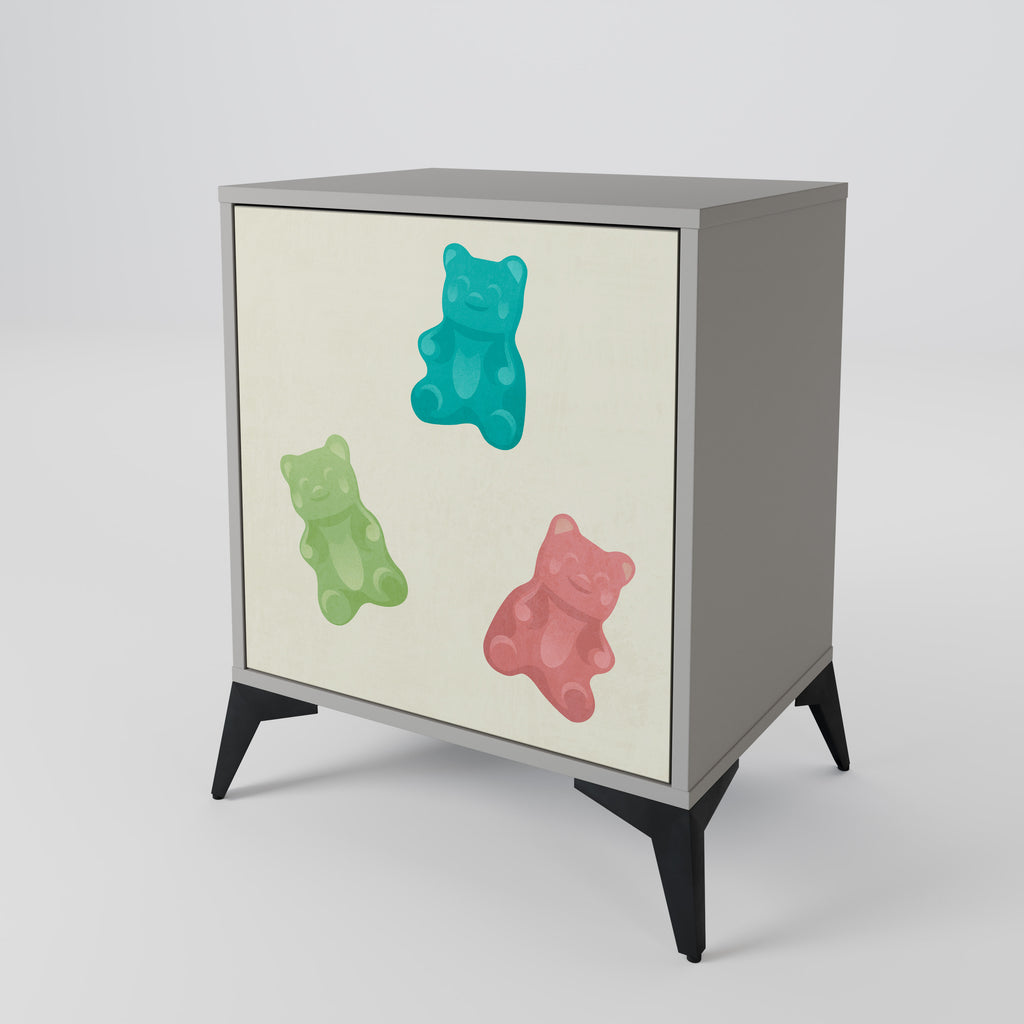 GUMMY BEARS Sideboard mit 1 Tür in Grau