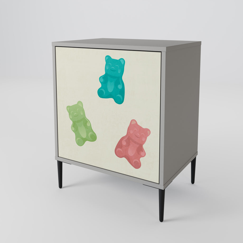 GUMMY BEARS Sideboard mit 1 Tür in Grau