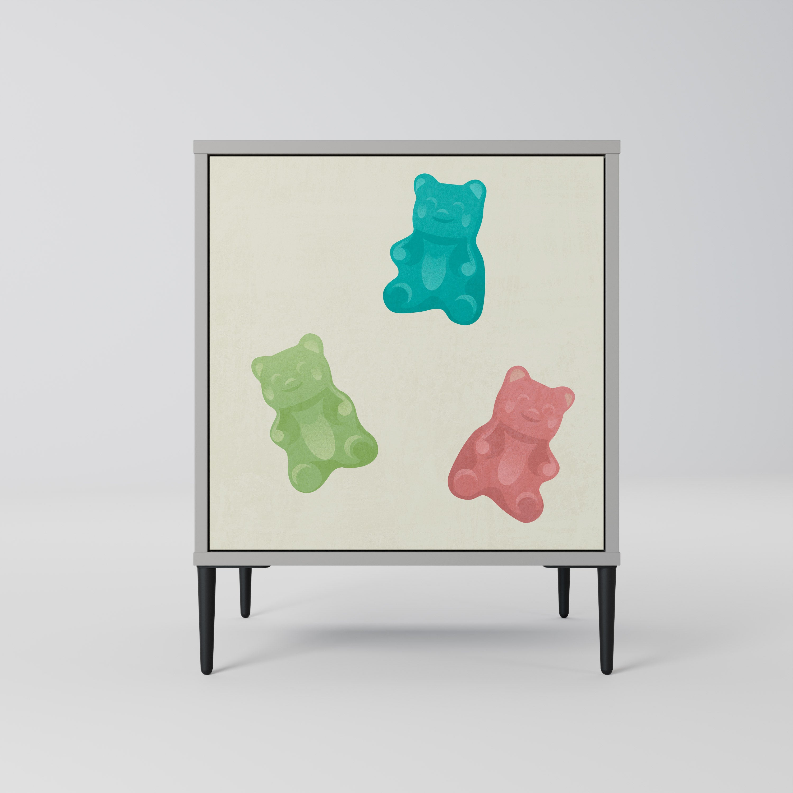 GUMMY BEARS Sideboard mit 1 Tür in Grau