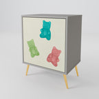 GUMMY BEARS Sideboard mit 1 Tür in Grau