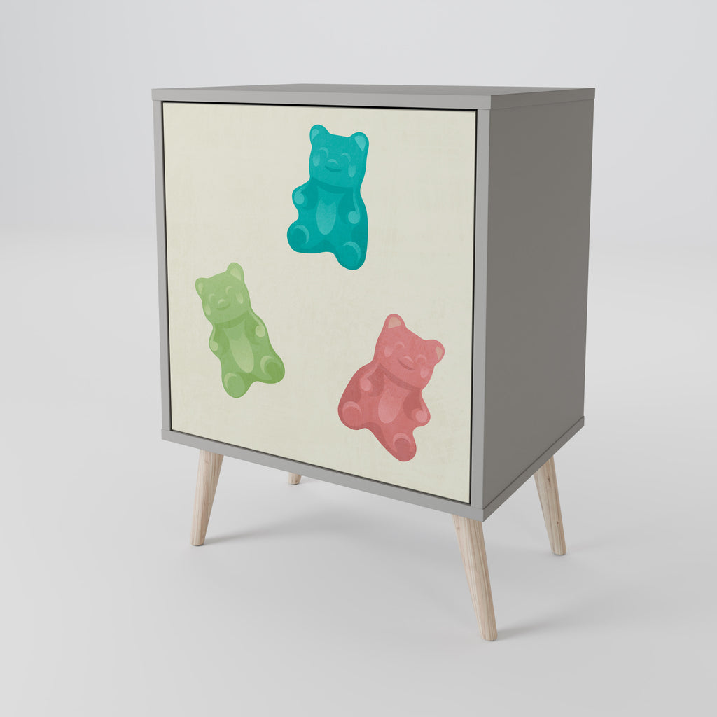 GUMMY BEARS Sideboard mit 1 Tür in Grau