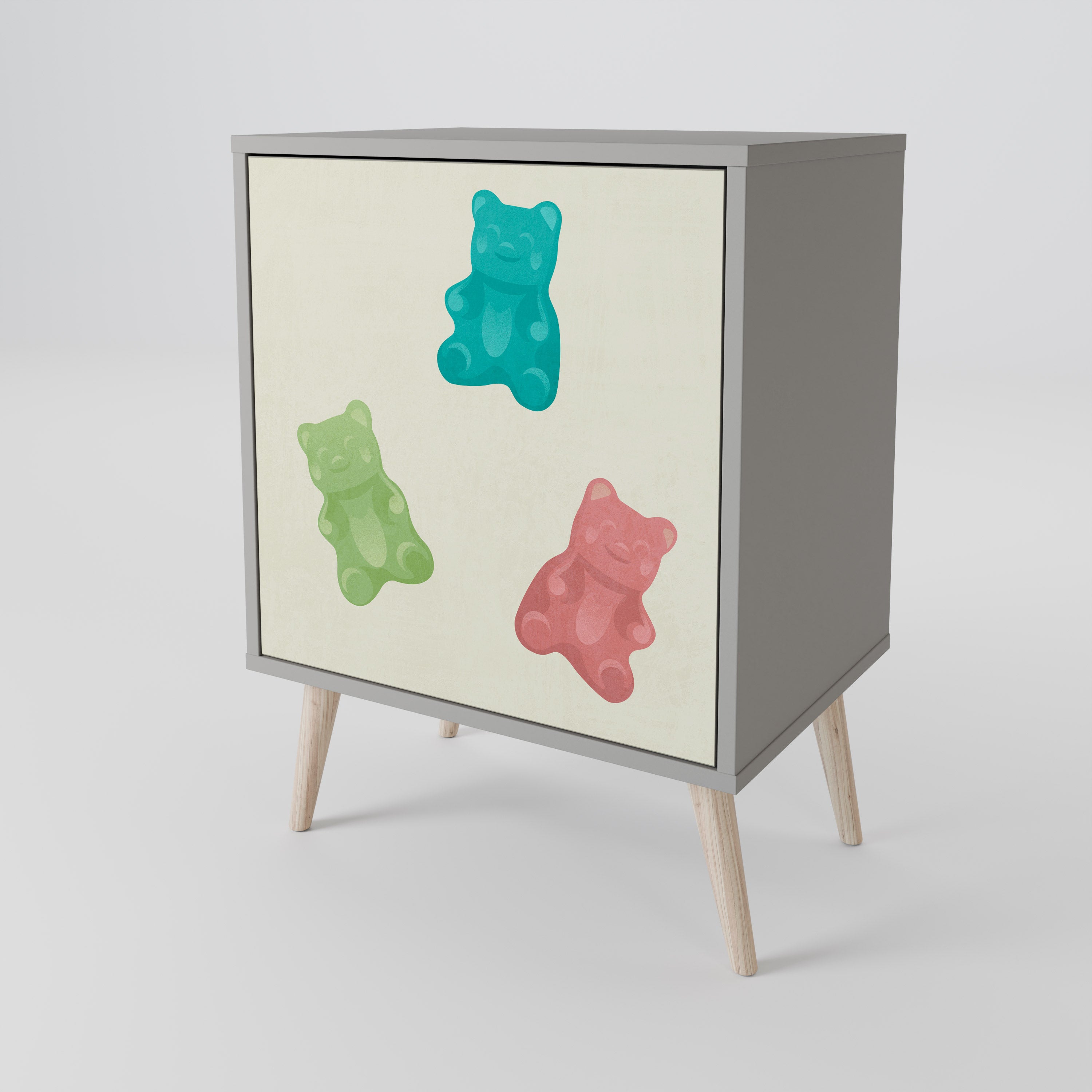 GUMMY BEARS Sideboard mit 1 Tür in Grau