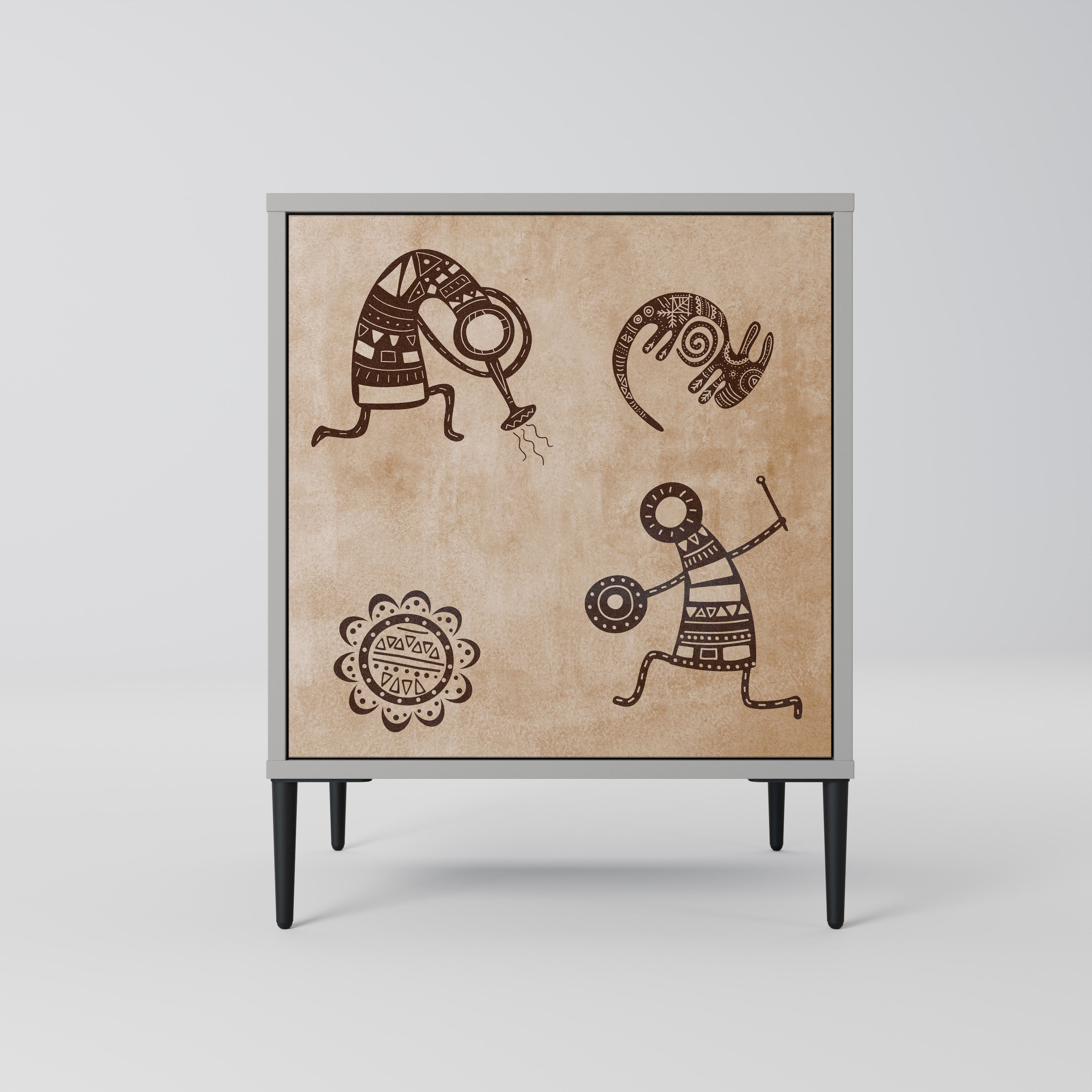 AFRICAN STYLE Sideboard mit 1 Tür in Grau