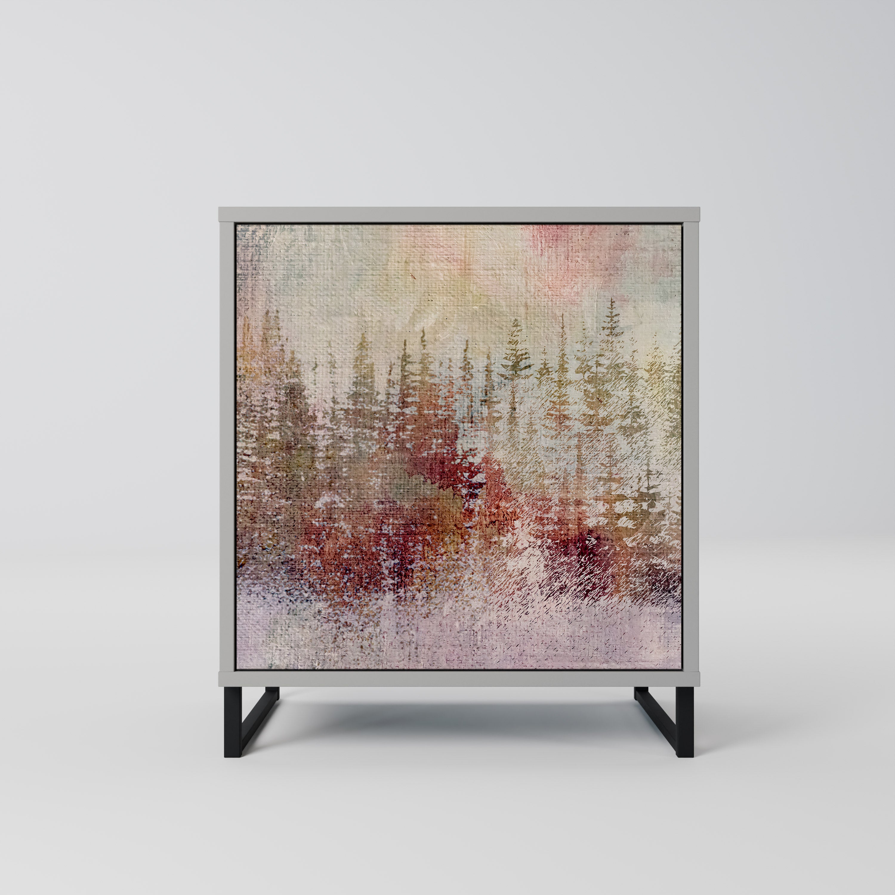 VEILED SUMMIT Sideboard mit 1 Tür in Grau